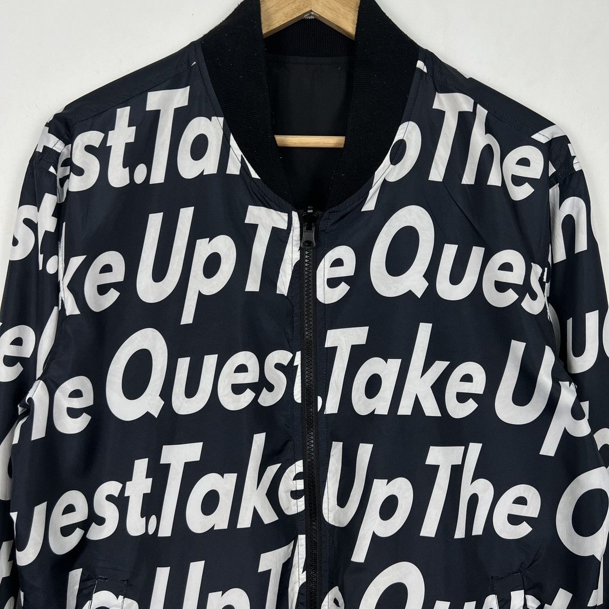 Japanese Brand Vintage Suggestion Letter Reversible Bomber Jacket Size US M / EU 48-50 / 2 - 2 Thumbnail