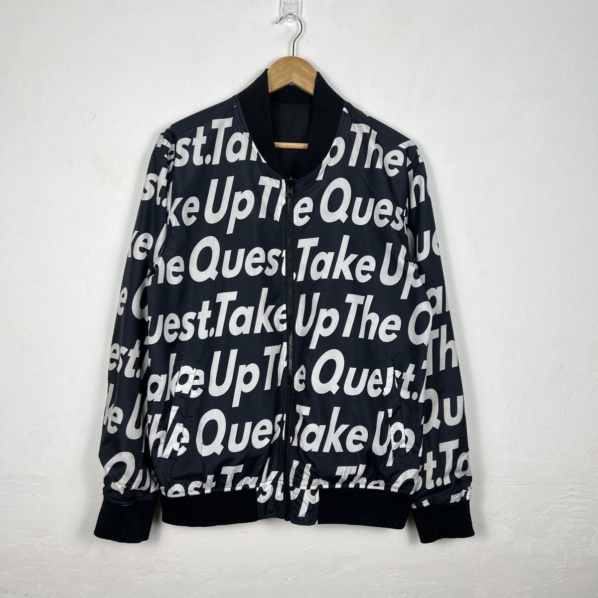 Japanese Brand Vintage Suggestion Letter Reversible Bomber Jacket Size US M / EU 48-50 / 2 - 1 Thumbnail