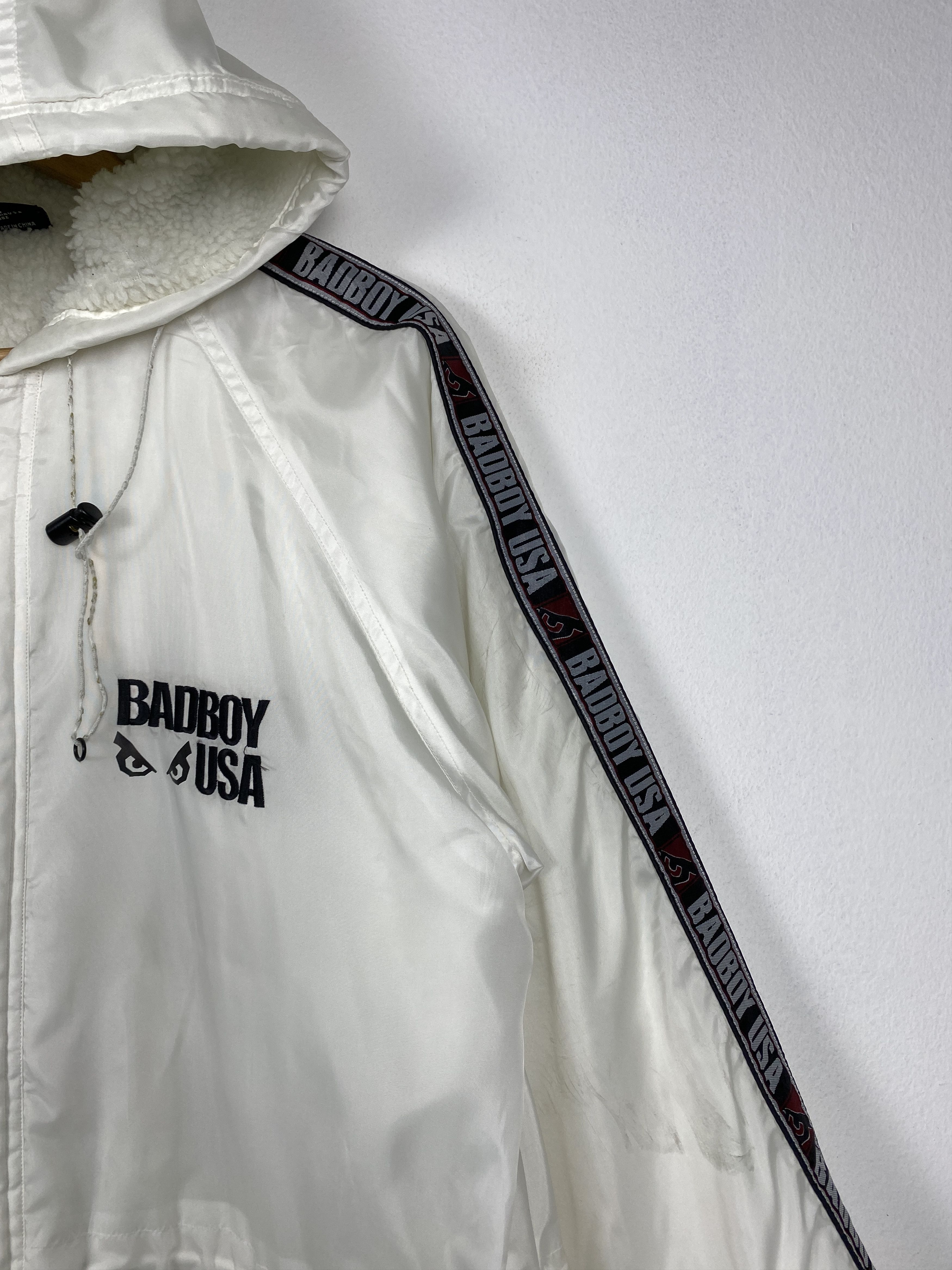 Vintage Vintage Bad Boy USA Big Logo Sherpa Lining Long Jacket J1191 Size US S / EU 44-46 / 1 - 4 Thumbnail