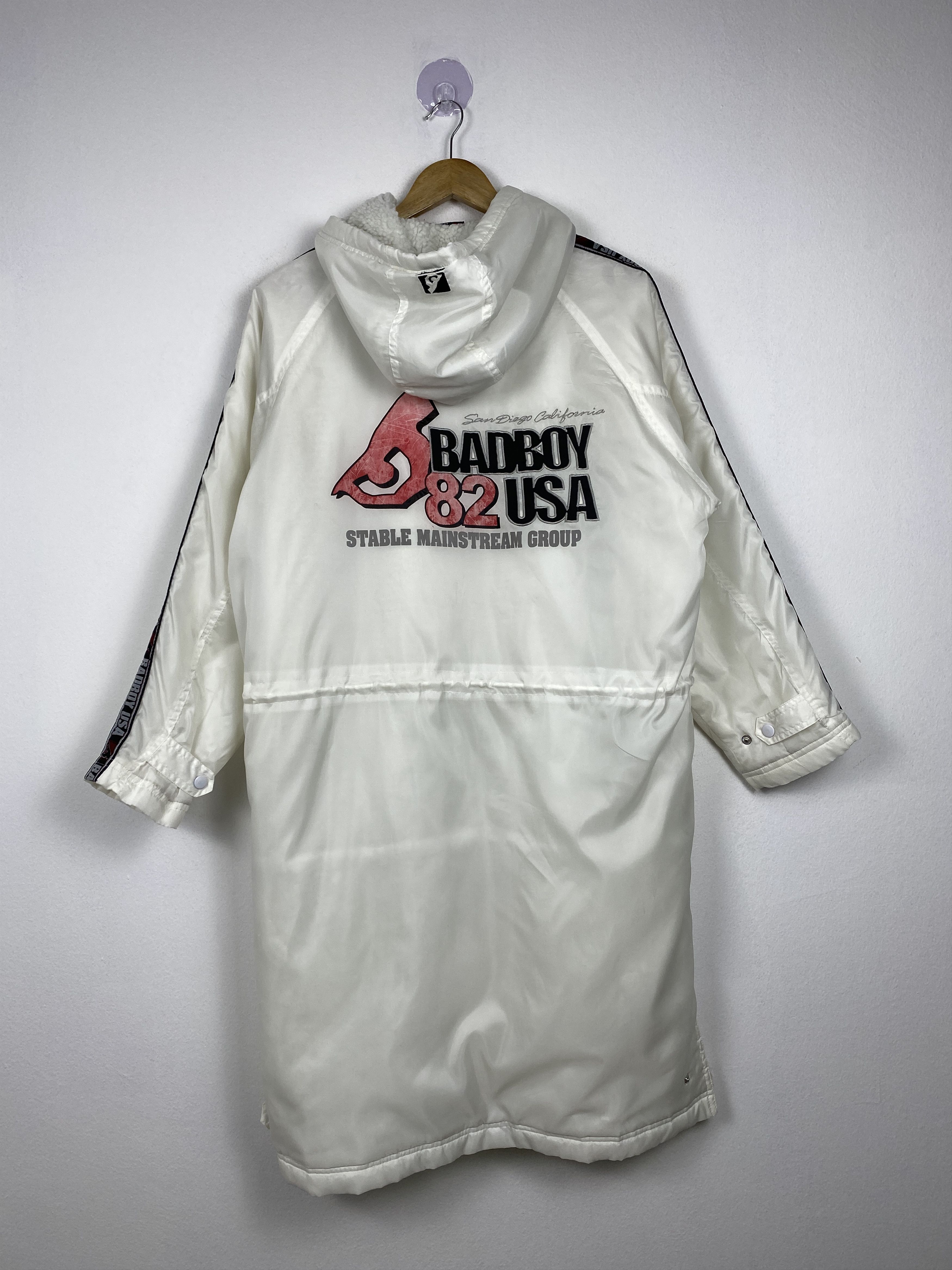 Vintage Vintage Bad Boy USA Big Logo Sherpa Lining Long Jacket J1191 Size US S / EU 44-46 / 1 - 1 Thumbnail