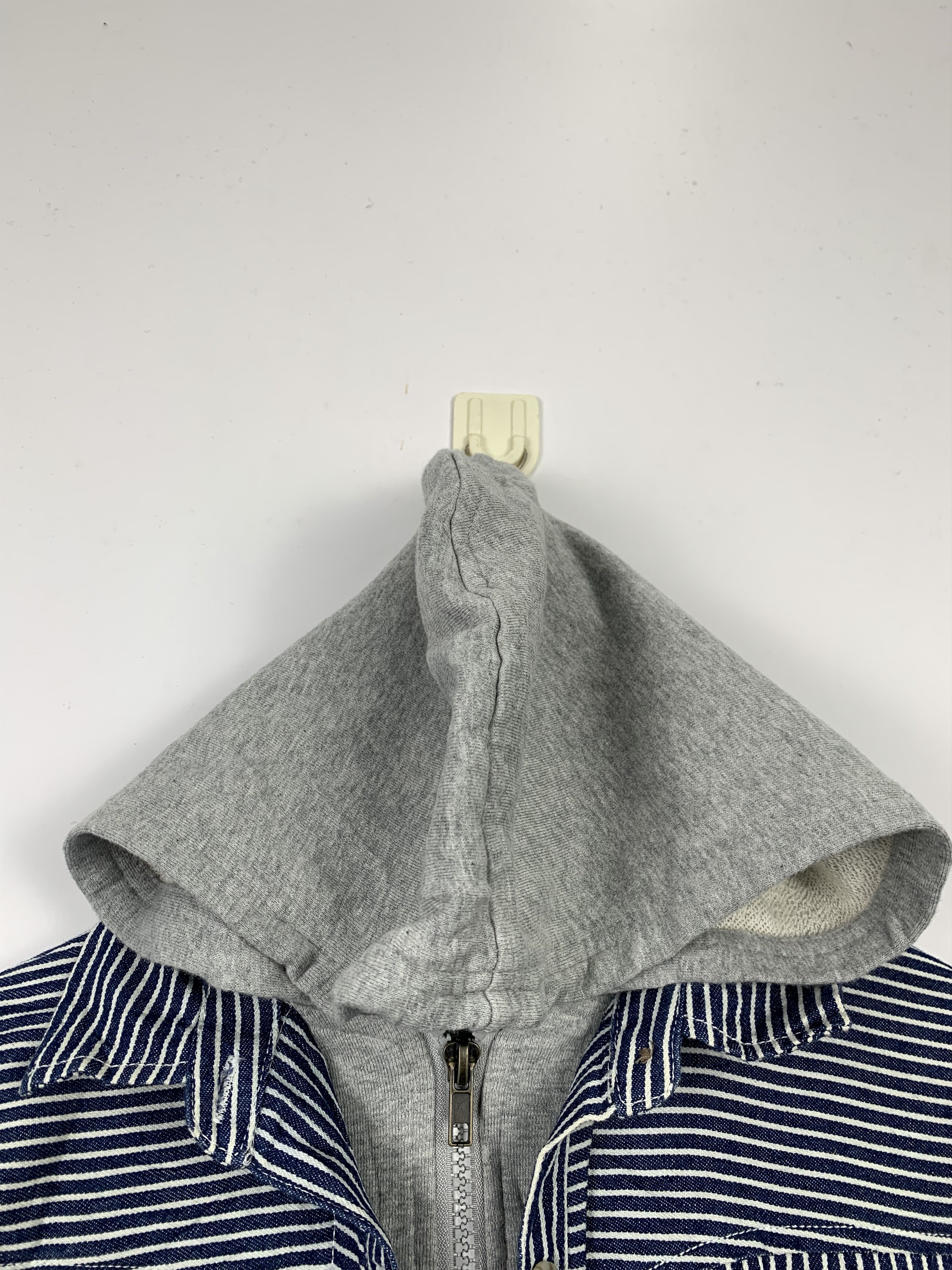 Japanese Brand Vintage JAPANESE BRAND Striped Hoodie Zip Up Parkas Jacket Size US S / EU 44-46 / 1 - 5 Thumbnail