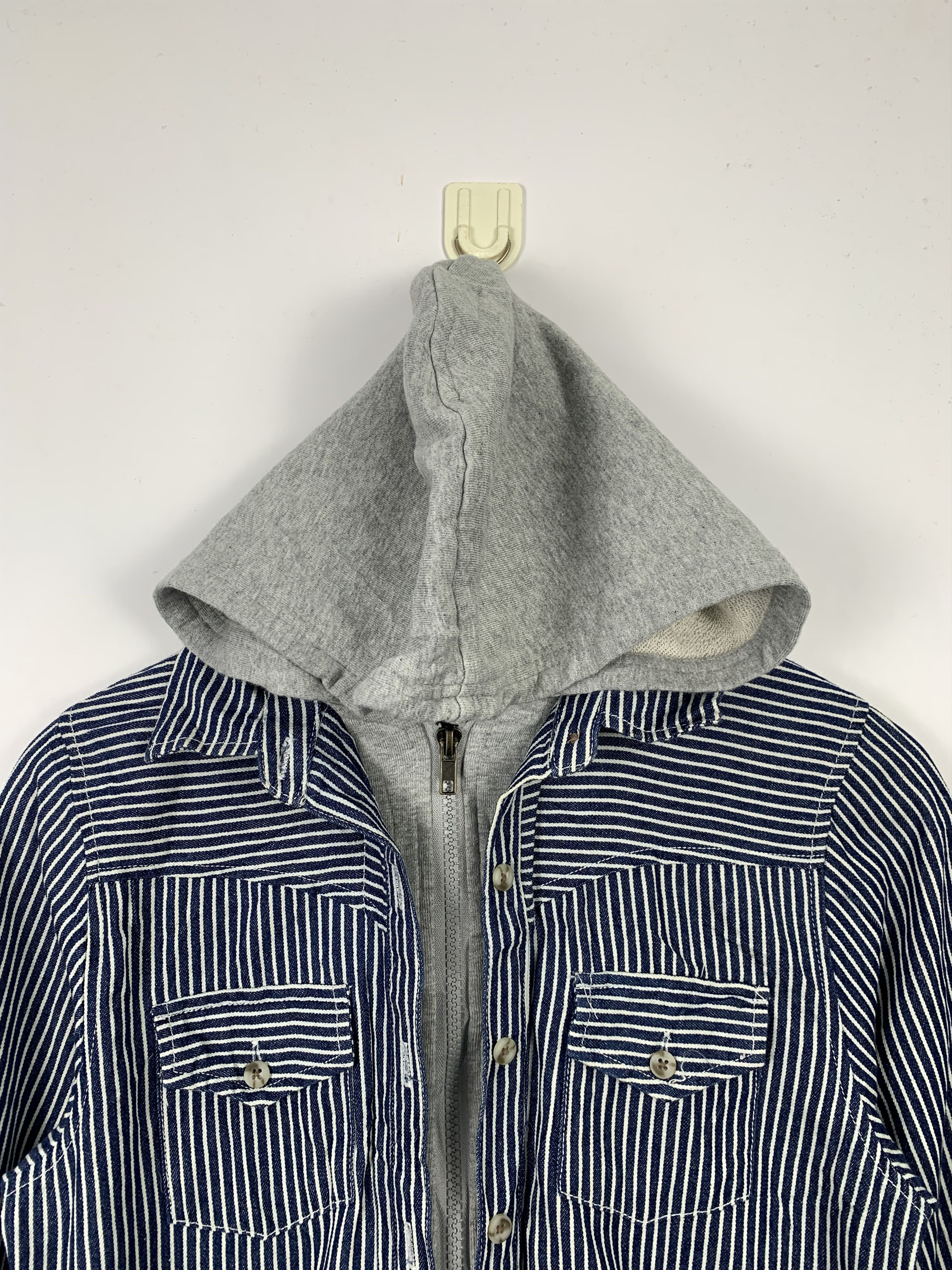 Japanese Brand Vintage JAPANESE BRAND Striped Hoodie Zip Up Parkas Jacket Size US S / EU 44-46 / 1 - 2 Thumbnail