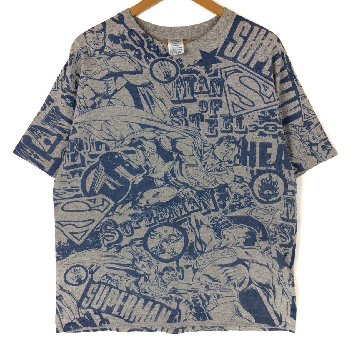 Cartoon Network × Vintage Vintage All Over Print Man Of Steel Superman Tee Size US XL / EU 56 / 4 - 2 Thumbnail