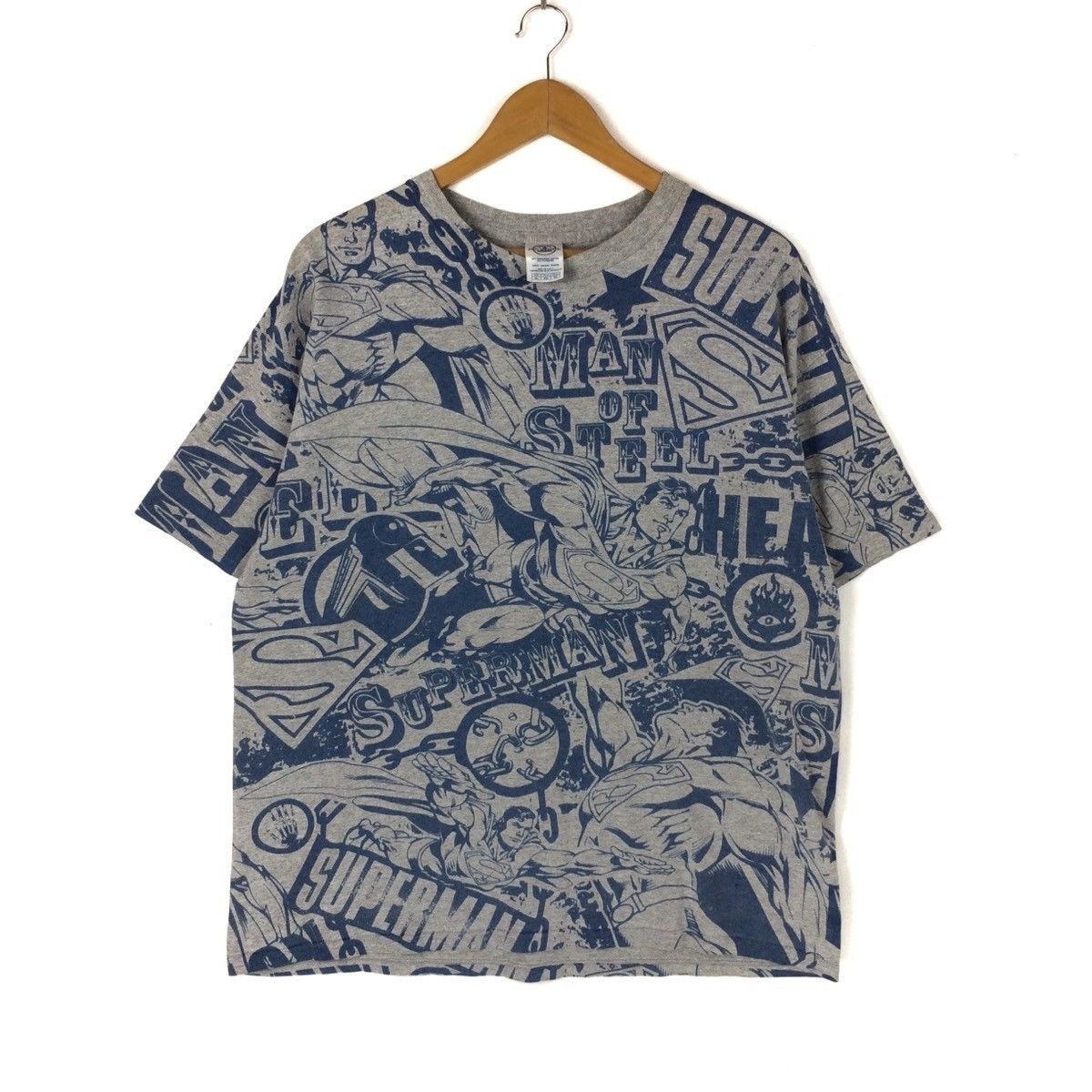 Cartoon Network × Vintage Vintage All Over Print Man Of Steel Superman Tee Size US XL / EU 56 / 4 - 1 Thumbnail
