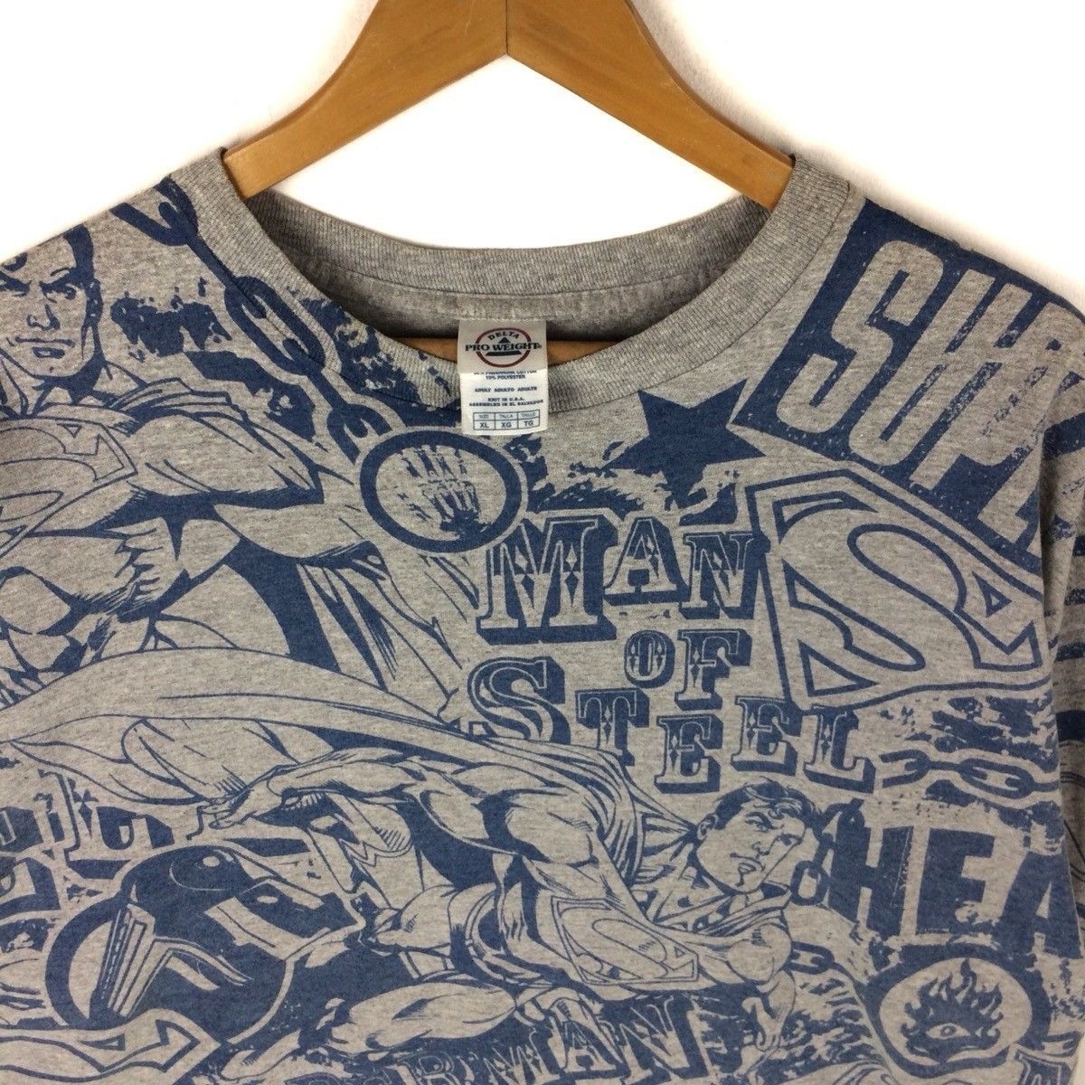 Cartoon Network × Vintage Vintage All Over Print Man Of Steel Superman Tee Size US XL / EU 56 / 4 - 3 Thumbnail