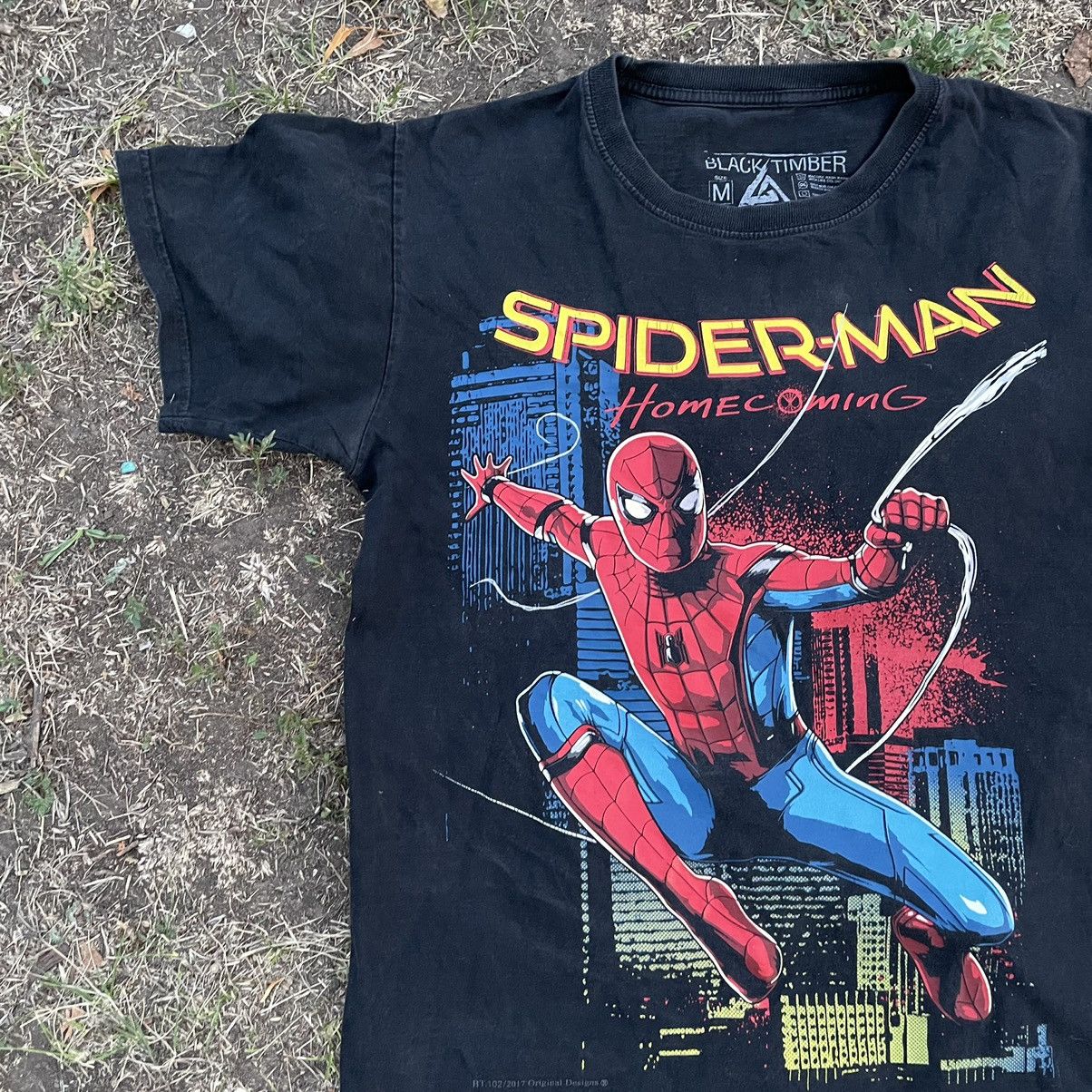 Vintage Vintage Y2K Spider-Man Graphic Tee Faded Black Wide Leg M Size US M / EU 48-50 / 2 - 2 Thumbnail
