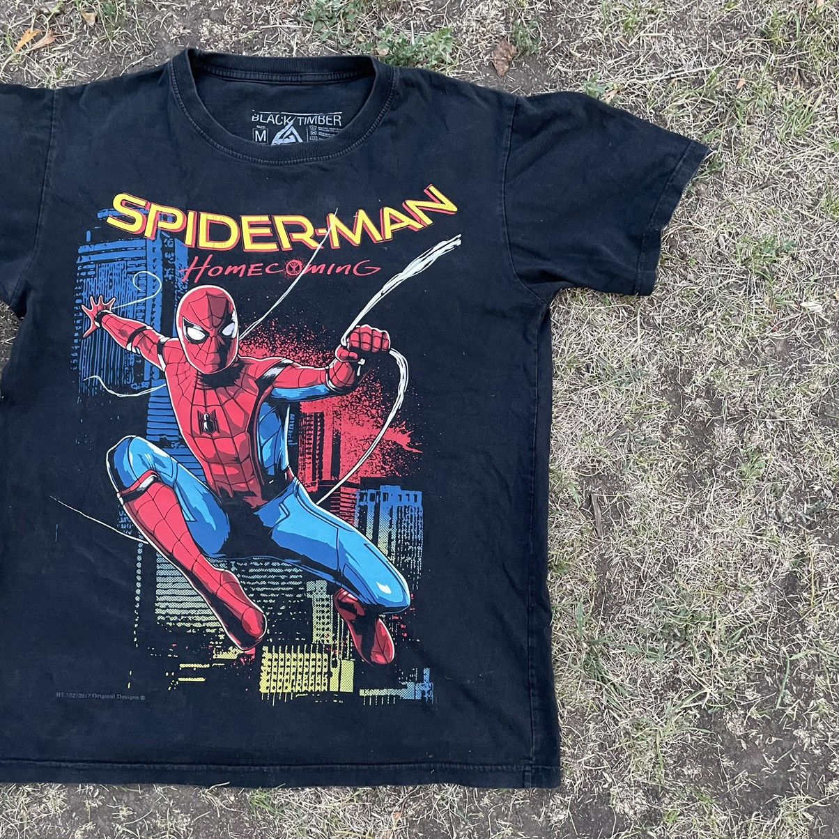 Vintage Vintage Y2K Spider-Man Graphic Tee Faded Black Wide Leg M Size US M / EU 48-50 / 2 - 3 Thumbnail
