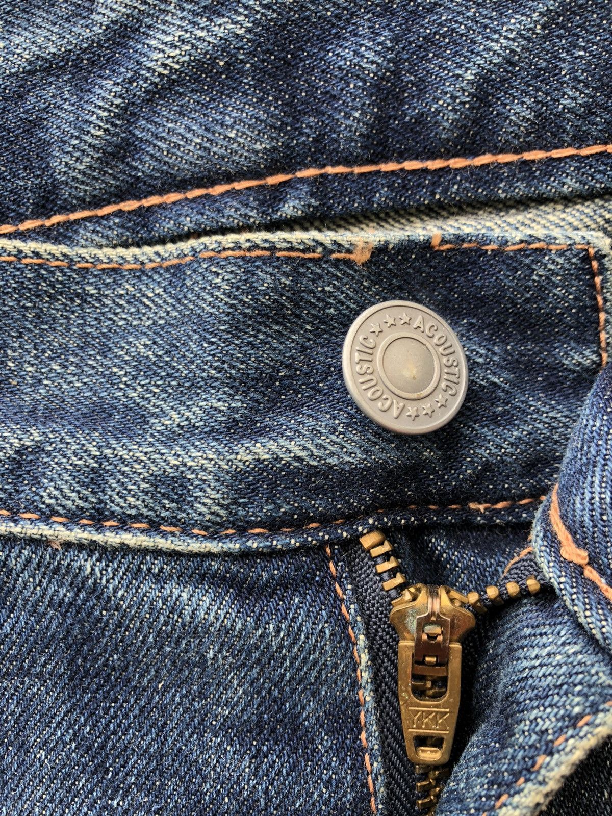 Vintage Dirty Mud Acoustic Japan Denim Selvedge Jeans Flare Size US 30 / EU 46 - 13 Thumbnail