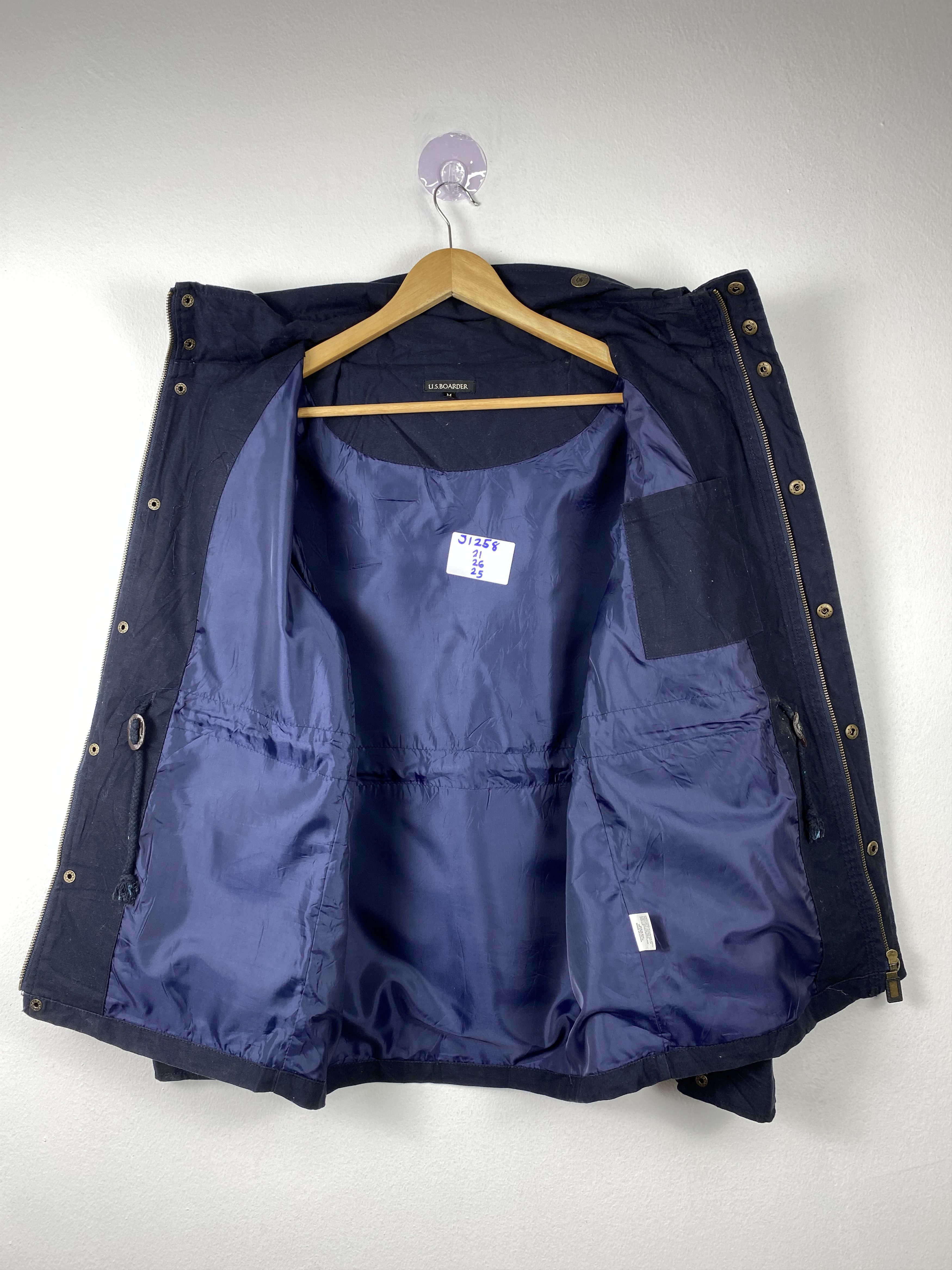 Vintage Vintage U.S Boarder Hoodie Zip Up Jacket J1258 Size US S / EU 44-46 / 1 - 11 Thumbnail