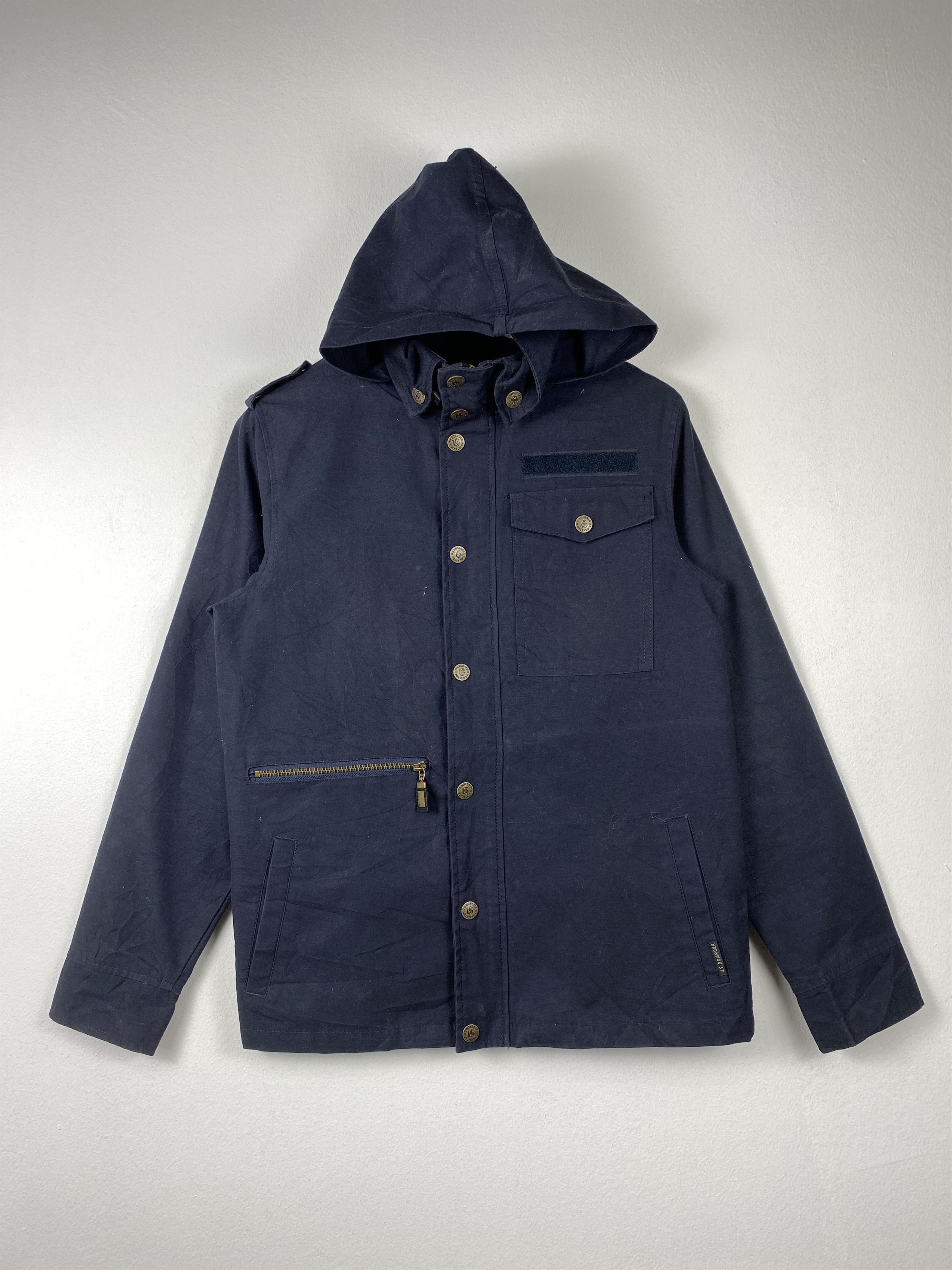Vintage Vintage U.S Boarder Hoodie Zip Up Jacket J1258 Size US S / EU 44-46 / 1 - 1 Thumbnail