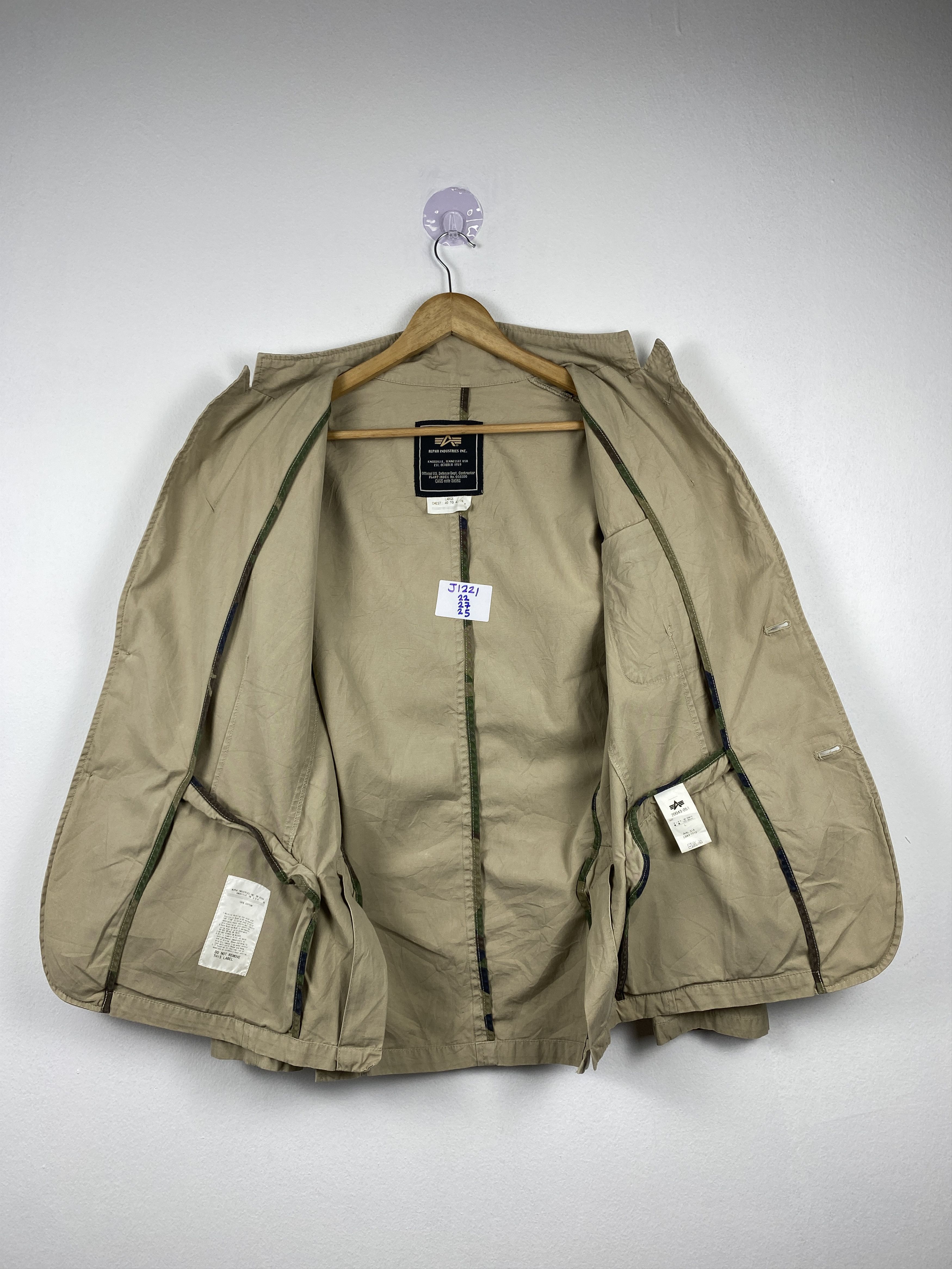Alpha Industries Vintage Alpha Industries Cotton Coat Jacket J1221 Size US S / EU 44-46 / 1 - 9 Thumbnail