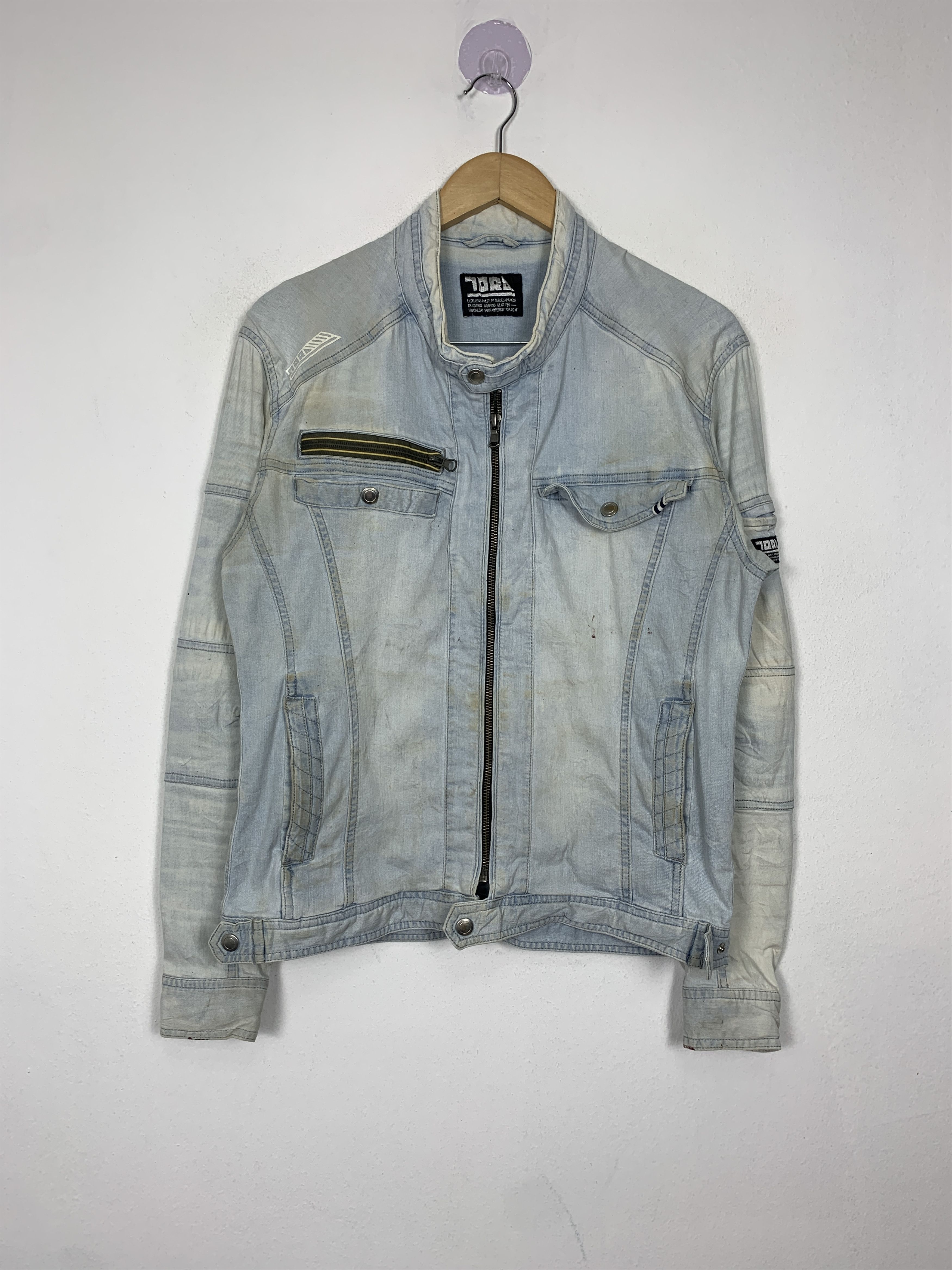Japanese Brand Vintage Racing Style Denim Zip Up Jacket Size US S / EU 44-46 / 1 - 1 Thumbnail