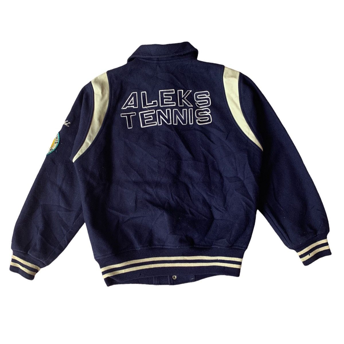 Vintage Vintage Aleks Tennis Wool Varsity Jacket Size US M / EU 48-50 / 2 - 2 Thumbnail