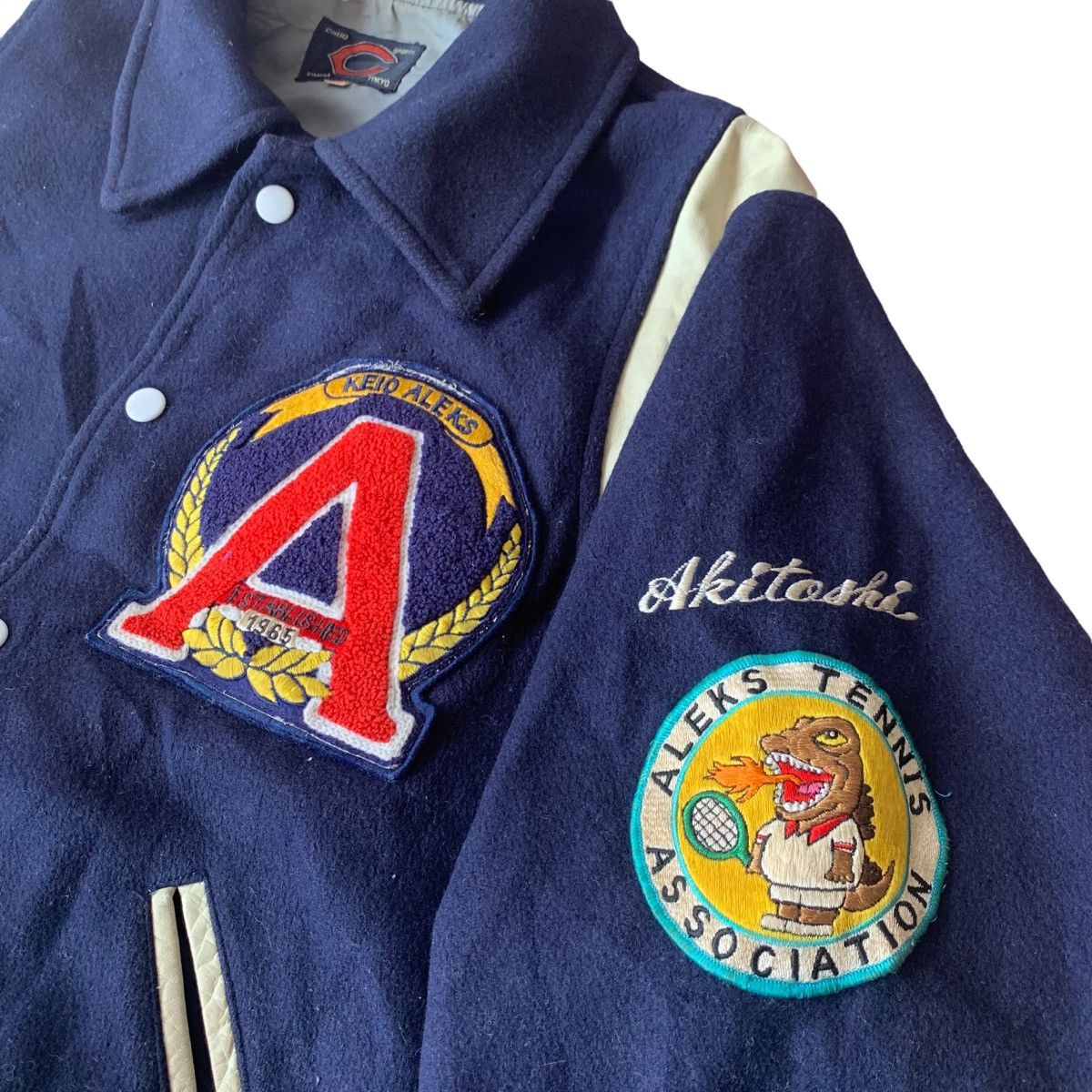 Vintage Vintage Aleks Tennis Wool Varsity Jacket Size US M / EU 48-50 / 2 - 6 Thumbnail