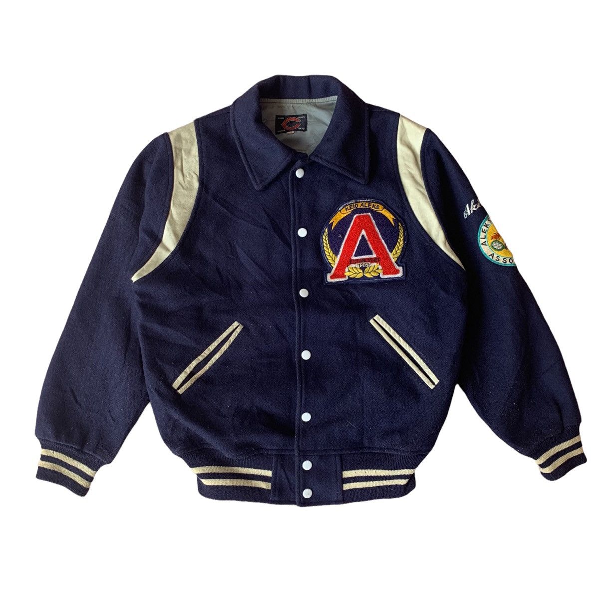 Vintage Vintage Aleks Tennis Wool Varsity Jacket Size US M / EU 48-50 / 2 - 1 Thumbnail