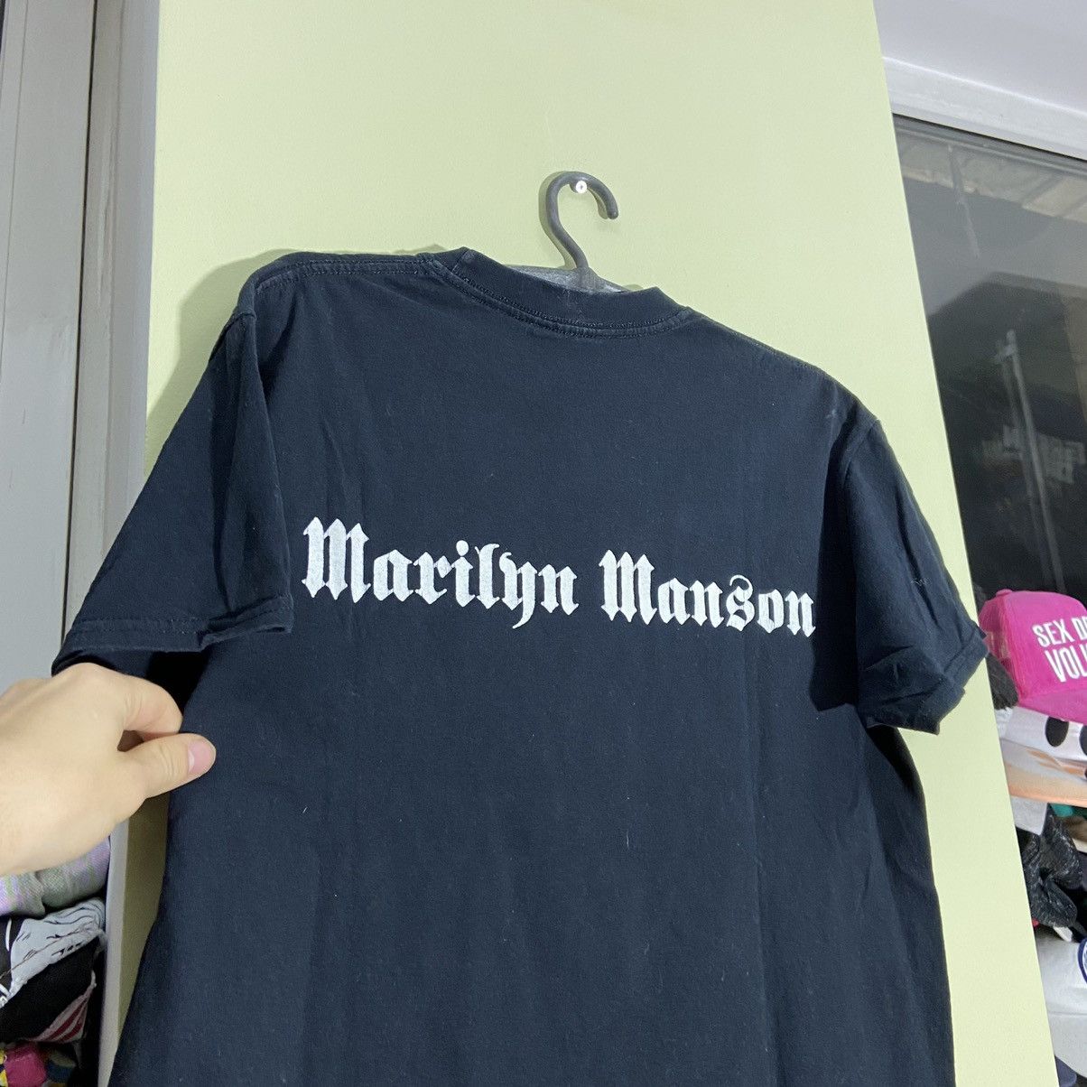 Vintage Vintage Y2K Marilyn Manson Graphic Band Tee Black Wide Leg M Size US M / EU 48-50 / 2 - 6 Thumbnail