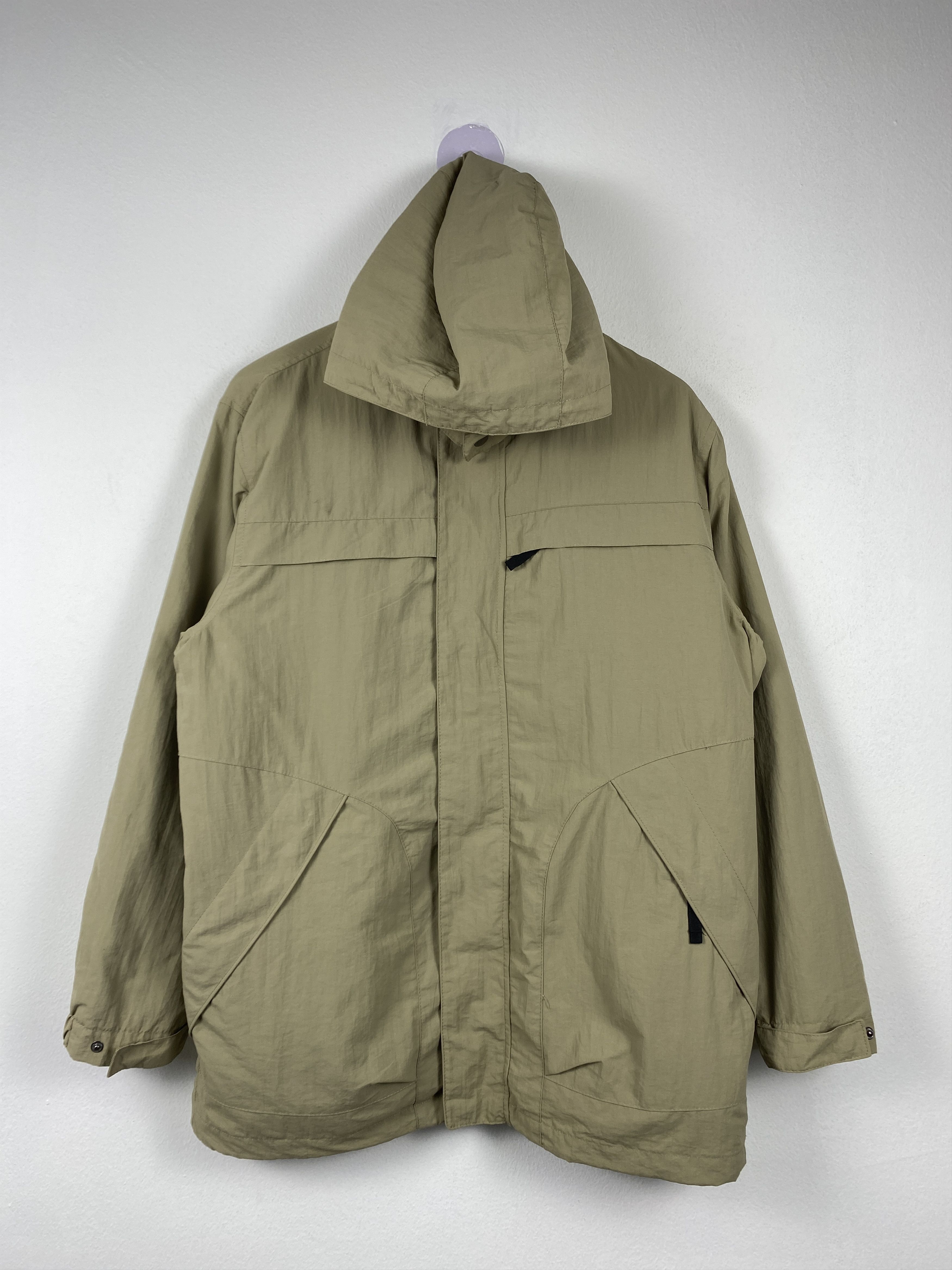 image of Vintage Future Bullet Hoodie Zip Up Jacket in Khaki, Men's (Size Medium)