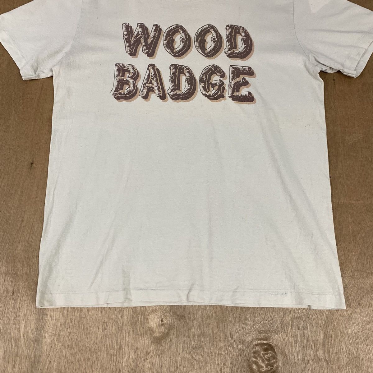 Global Work Vintag 90s GLOBAL WORK Wood Badge BigLogo Single Stitch Tee Size US L / EU 52-54 / 3 - 4 Thumbnail