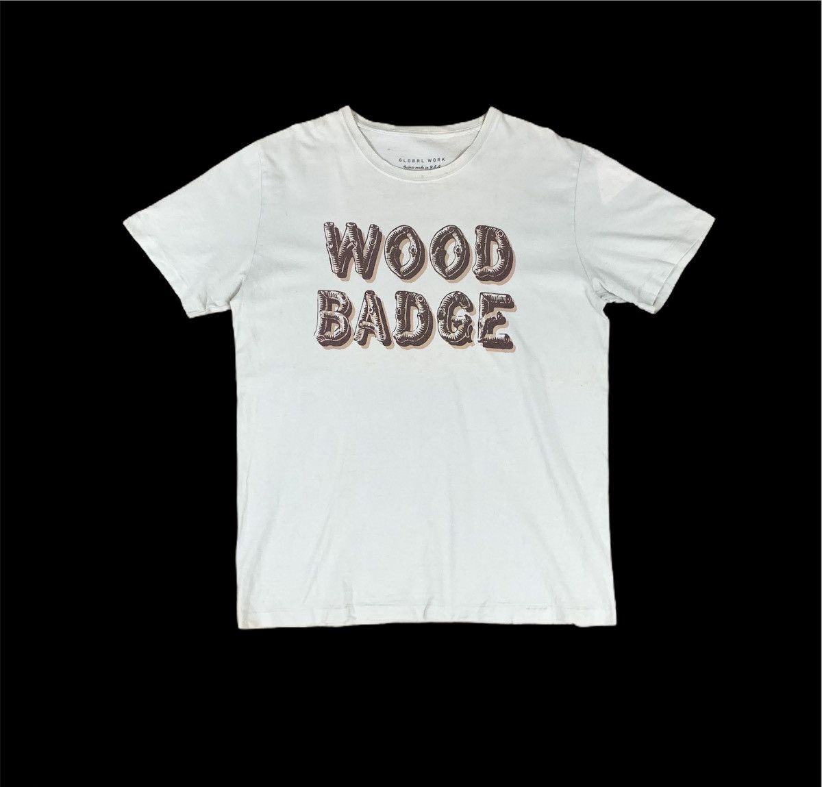Global Work Vintag 90s GLOBAL WORK Wood Badge BigLogo Single Stitch Tee Size US L / EU 52-54 / 3 - 1 Thumbnail