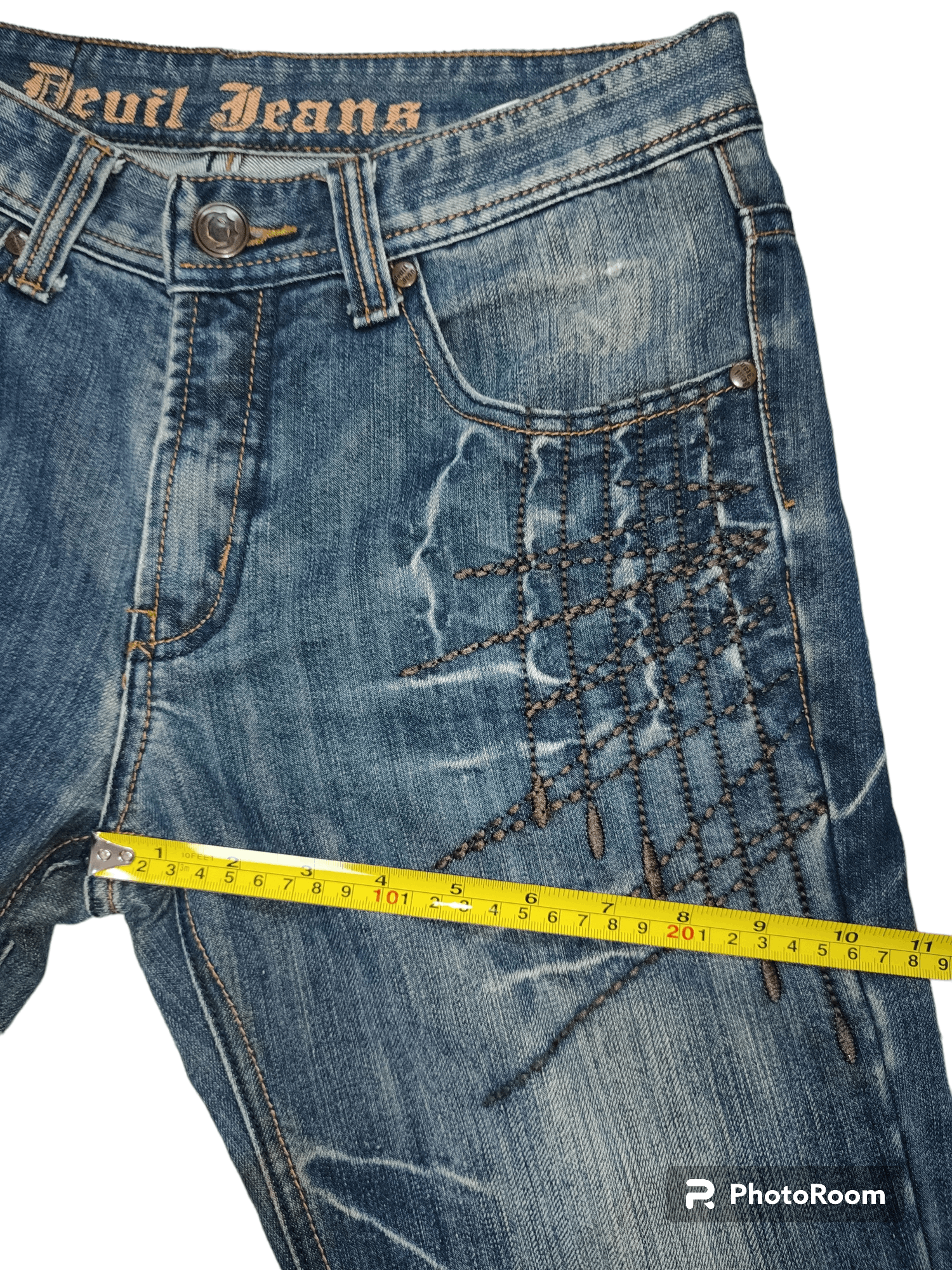 Japanese Brand RARE!! Devil Jeans Clawmark Flare Denim Size US 29 - 5 Thumbnail