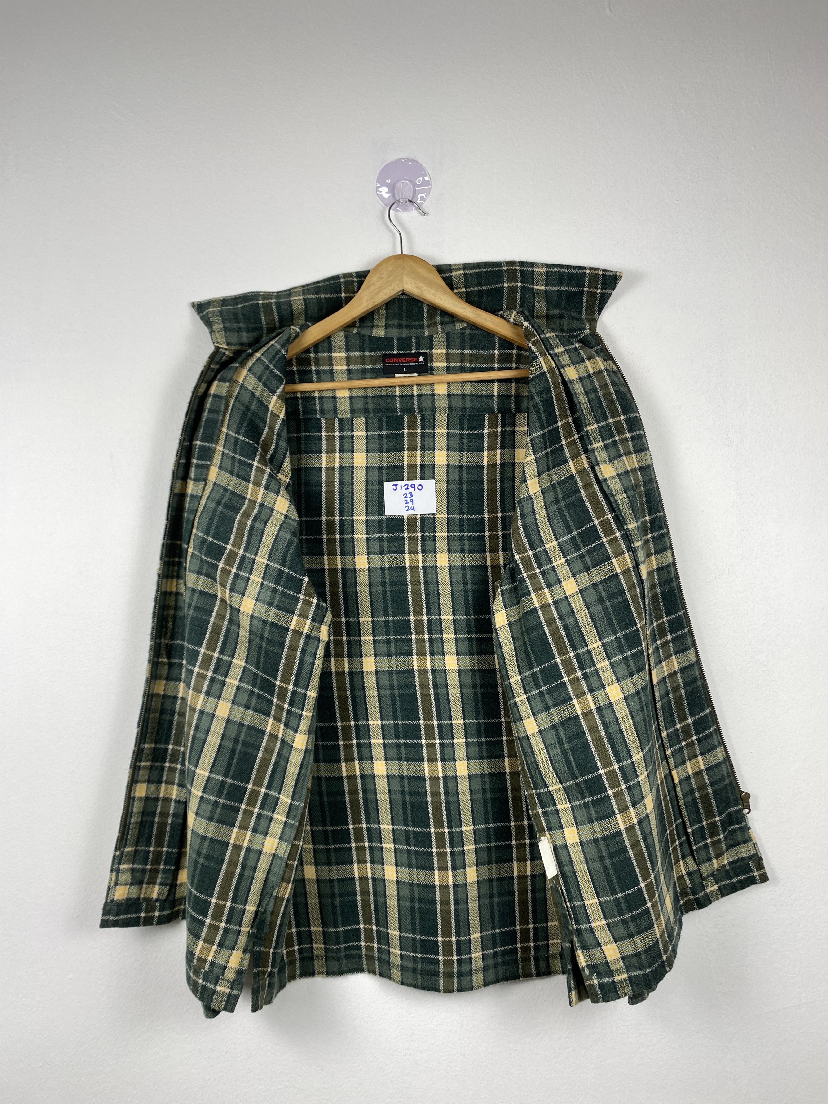 Converse Vintage Converse Flannel Zip Up Jacket J1290 Size US S / EU 44-46 / 1 - 9 Thumbnail