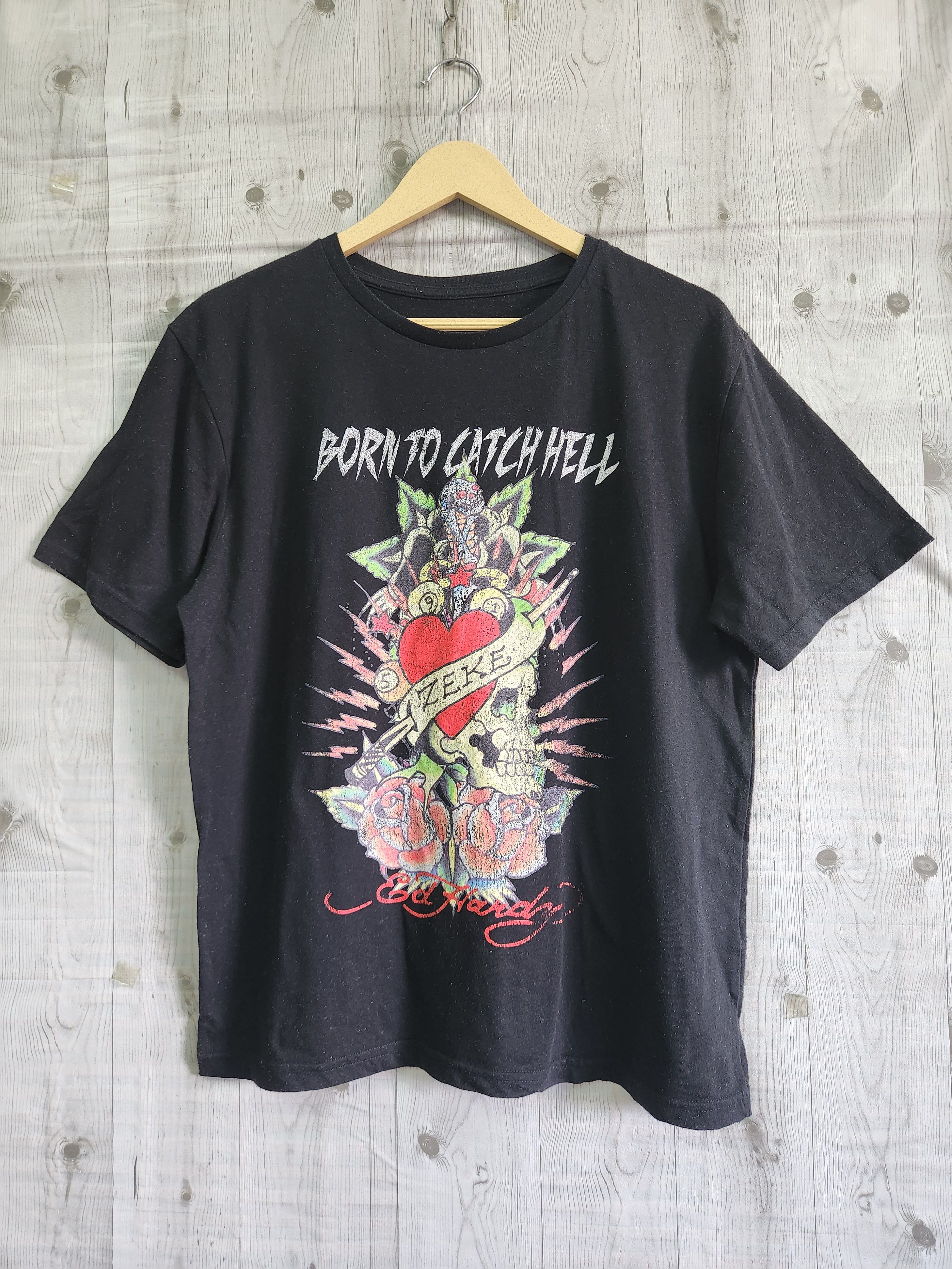 Ed Hardy Born To Catch Hell Zeke TShirt