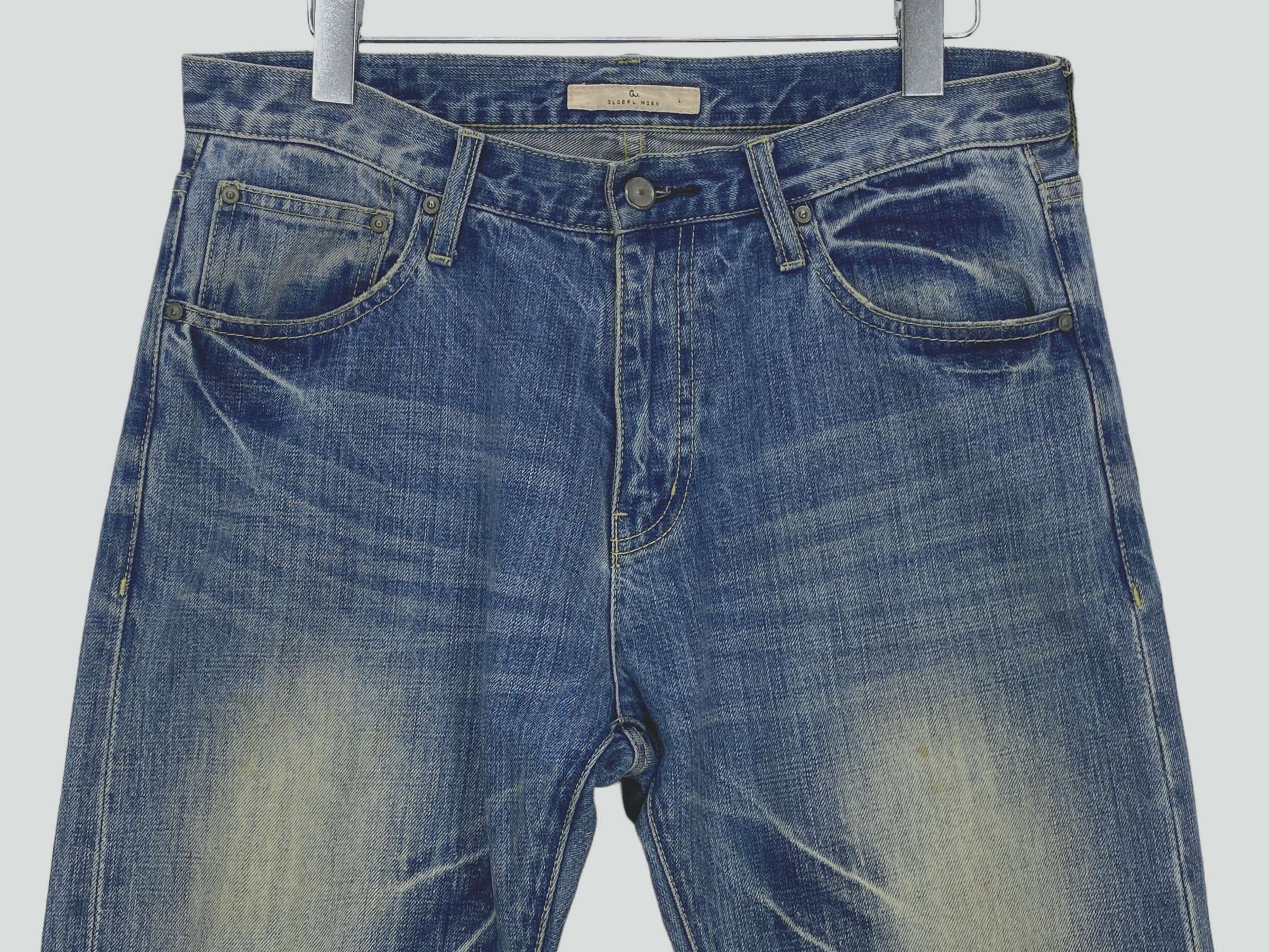 Global Work × Japanese Brand Global Work Jeans Distressed Denim Japanese Brand Size US 32 / EU 48 - 3 Thumbnail