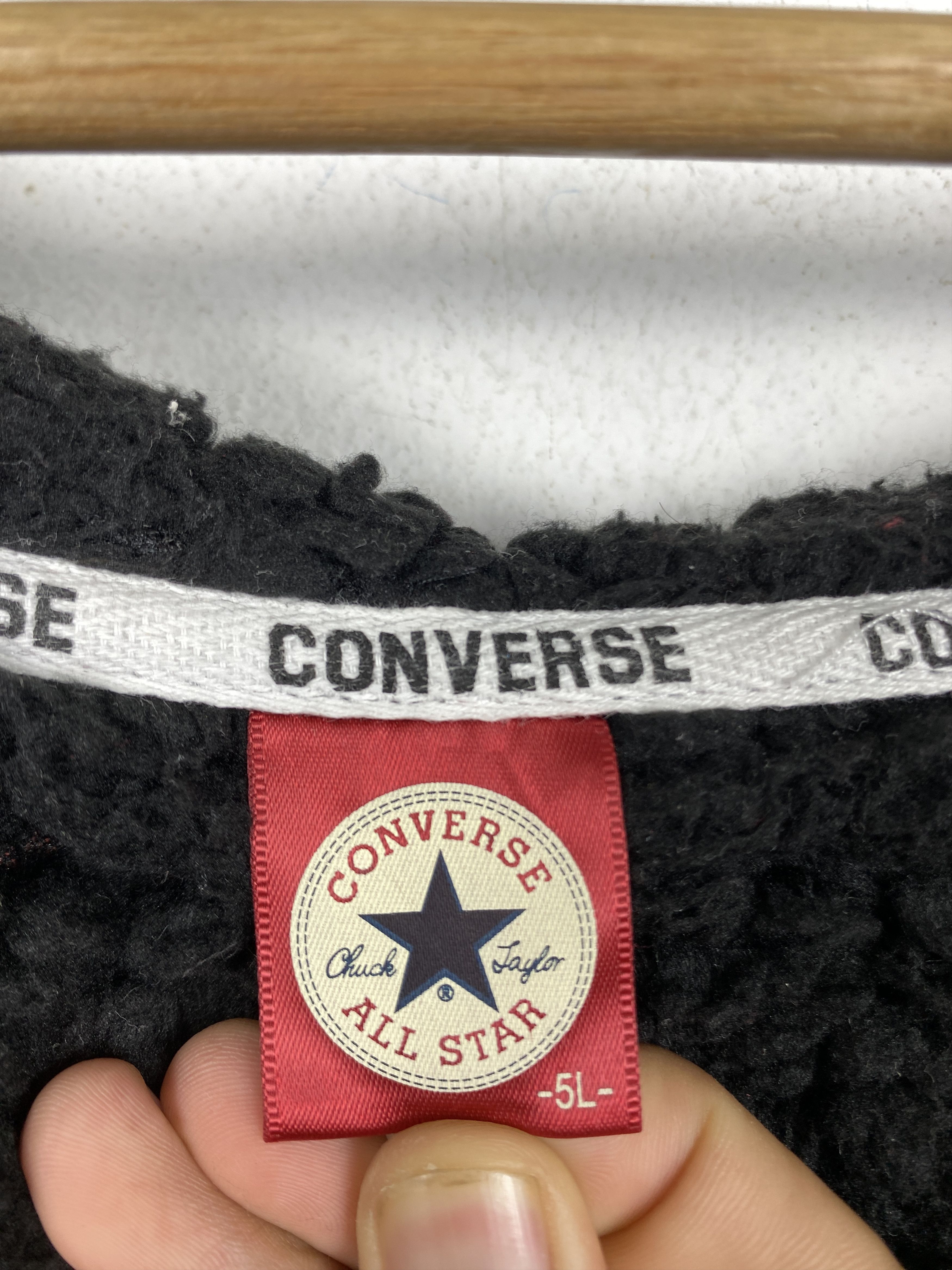 Converse Vintage Converse Hoodie Sherpa Lining Flannel Jacket J1303 Size US XXL / EU 58 / 5 - 13 Thumbnail