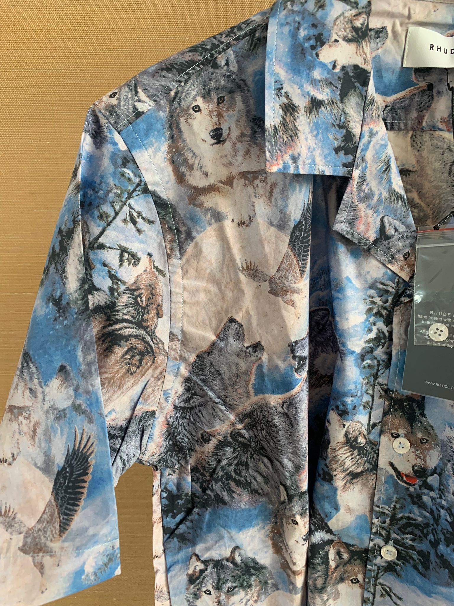 Rhude Wolves SS Button Up in Wolves Print Size US S / EU 44-46 / 1 - 3 Thumbnail