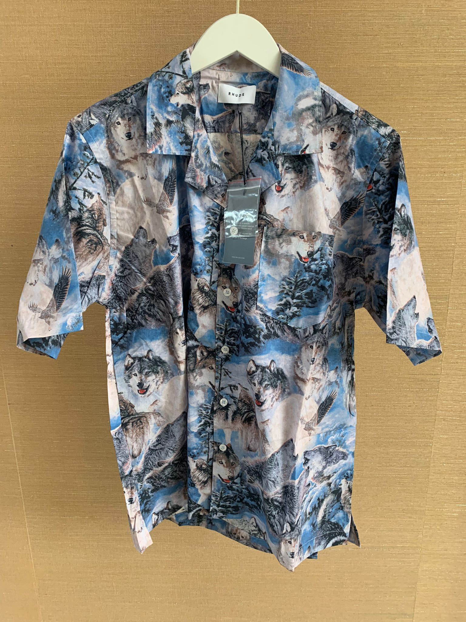 Rhude Wolves SS Button Up in Wolves Print Size US S / EU 44-46 / 1 - 6 Thumbnail