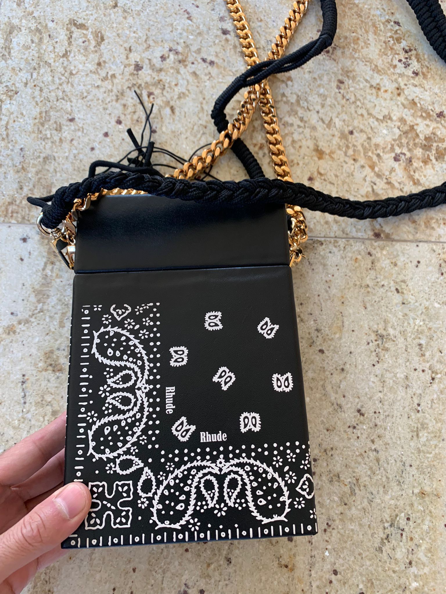 Rhude Cig Bag 7 in Black / White Size ONE SIZE - 7 Thumbnail