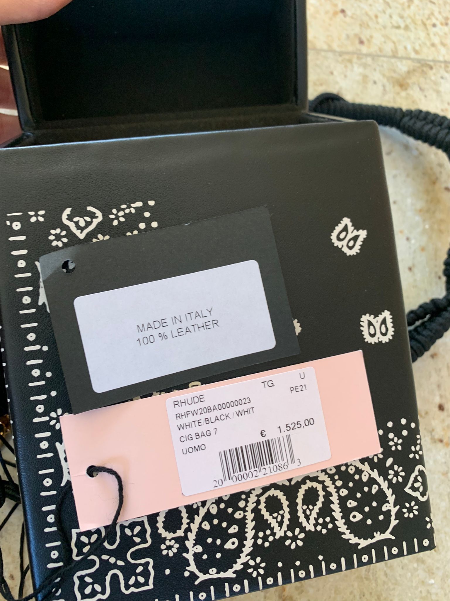 Rhude Cig Bag 7 in Black / White Size ONE SIZE - 9 Thumbnail