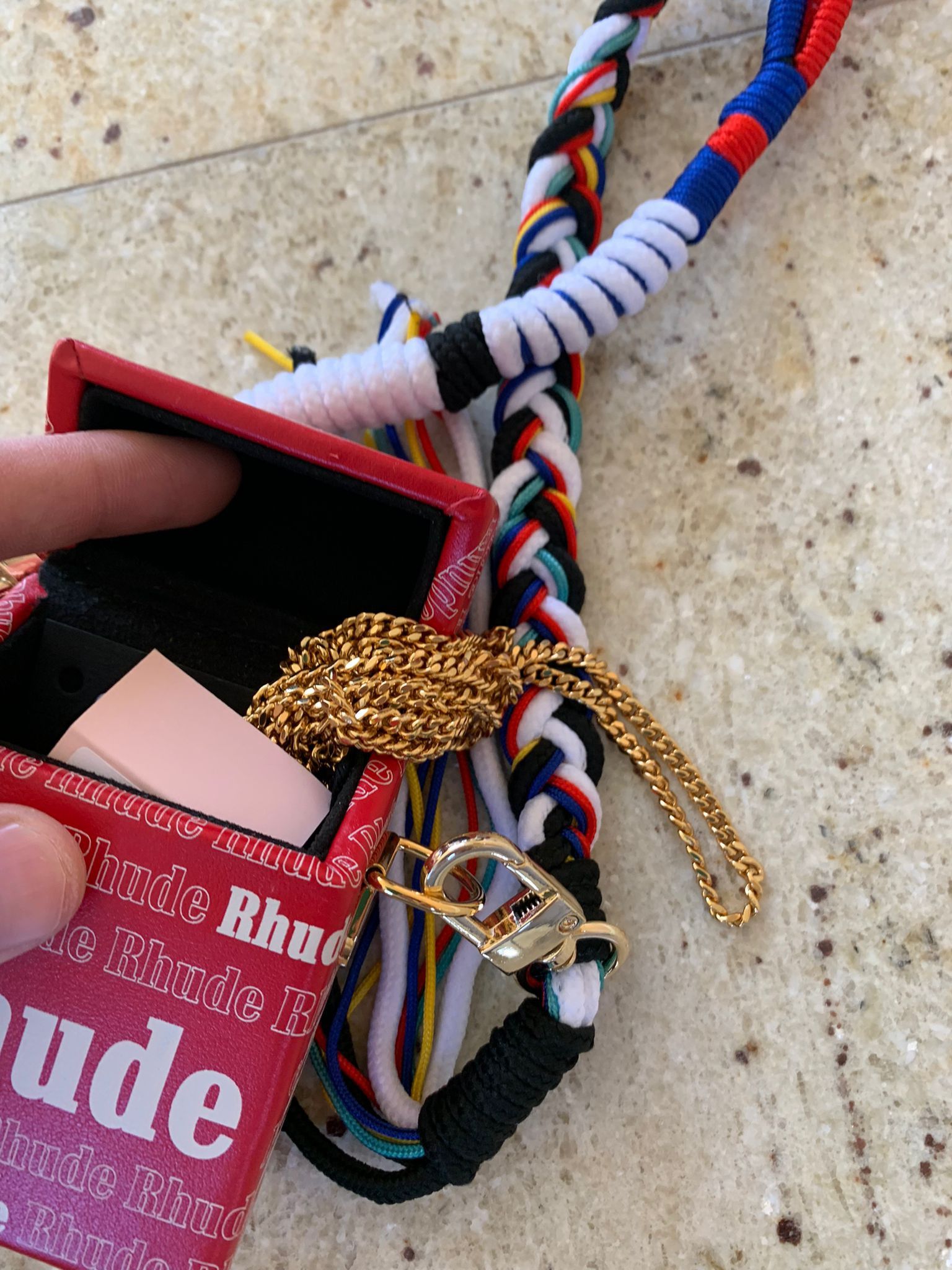 Rhude Small Cig Bag 4 in Red Size ONE SIZE - 8 Thumbnail