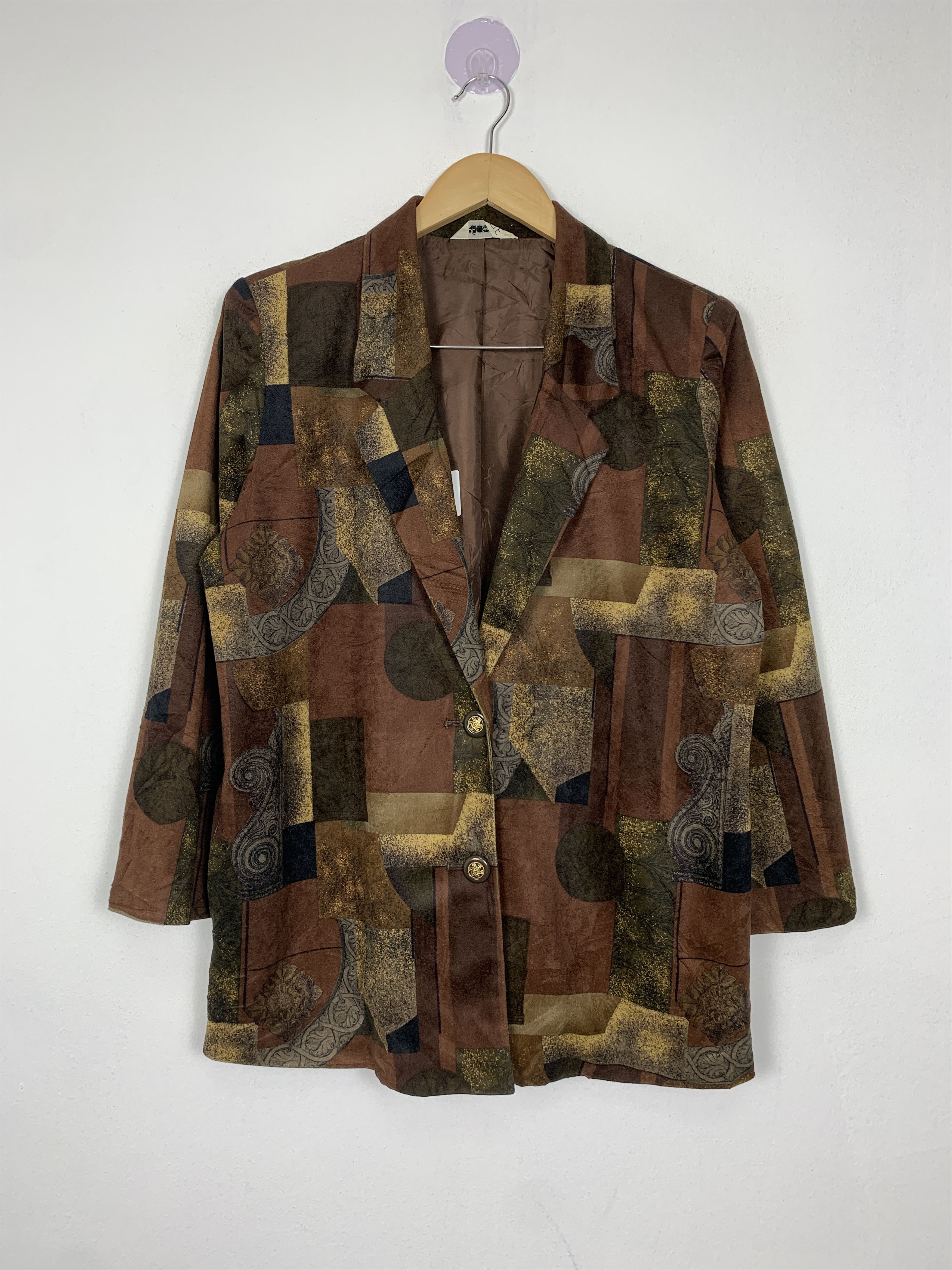 Vintage Vintage RECOLTE Blazer Patchwork Pattern Jacket J1410 Size US S / EU 44-46 / 1 - 1 Thumbnail