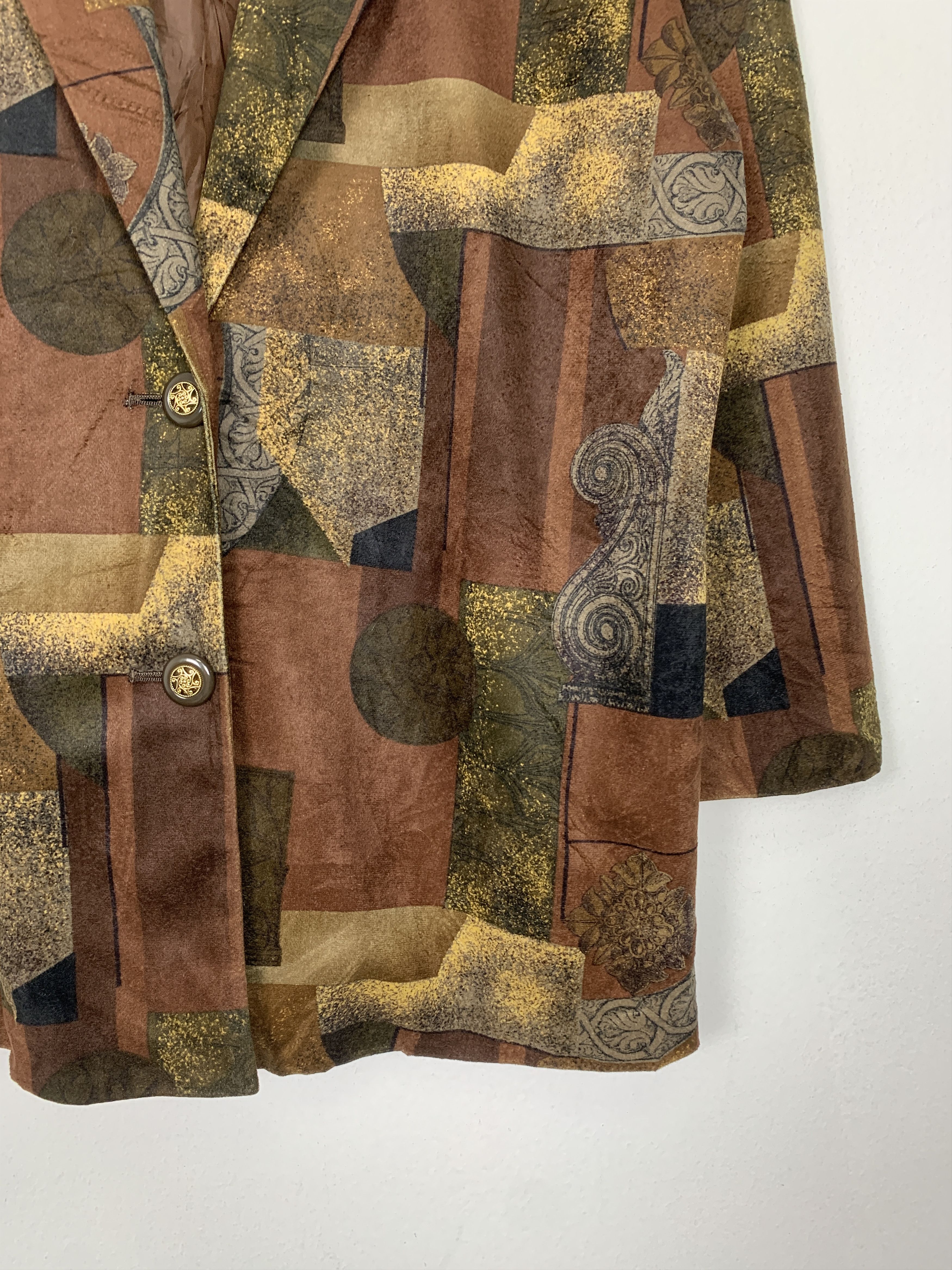 Vintage Vintage RECOLTE Blazer Patchwork Pattern Jacket J1410 Size US S / EU 44-46 / 1 - 4 Thumbnail