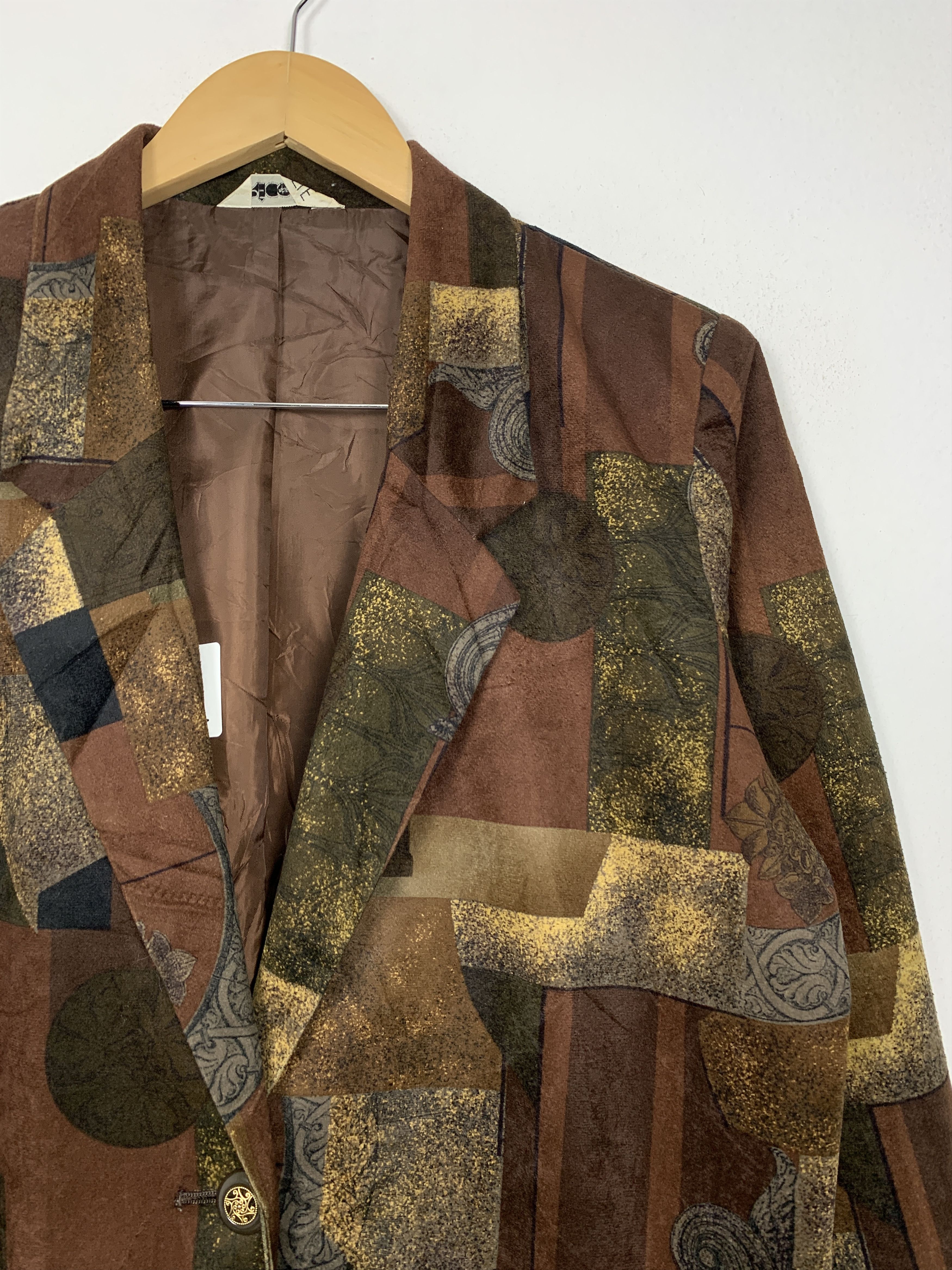 Vintage Vintage RECOLTE Blazer Patchwork Pattern Jacket J1410 Size US S / EU 44-46 / 1 - 3 Thumbnail