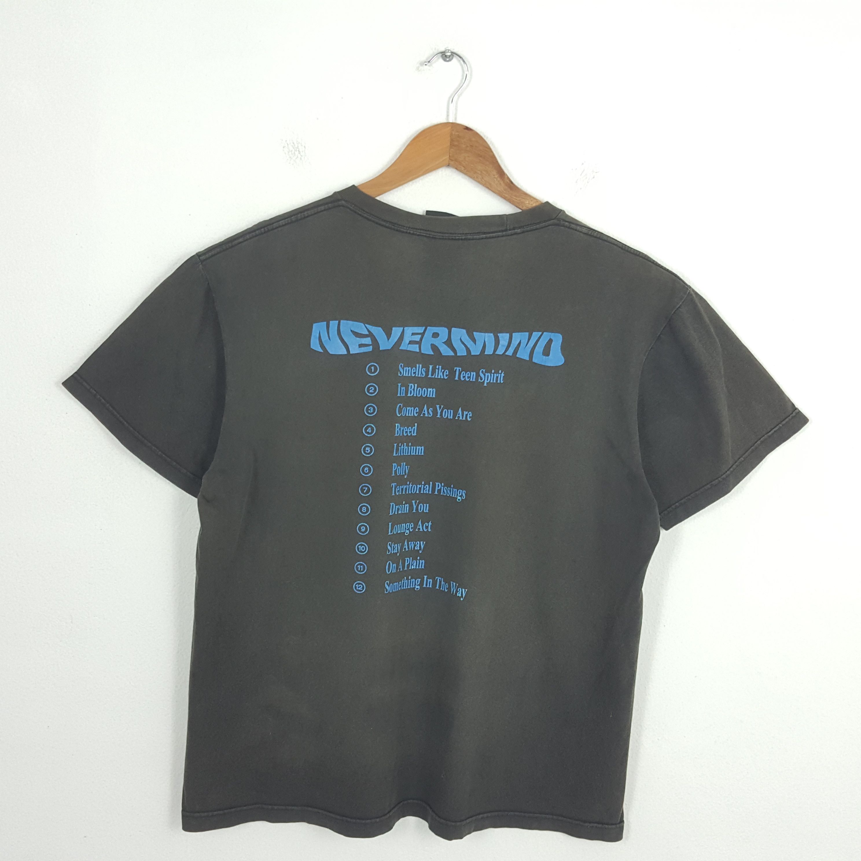 Band Tees × Nirvana × Vintage Vintage NIRVANA NEVERMIND American Rock Band Album T-Shirt Size US XL / EU 56 / 4 - 3 Thumbnail