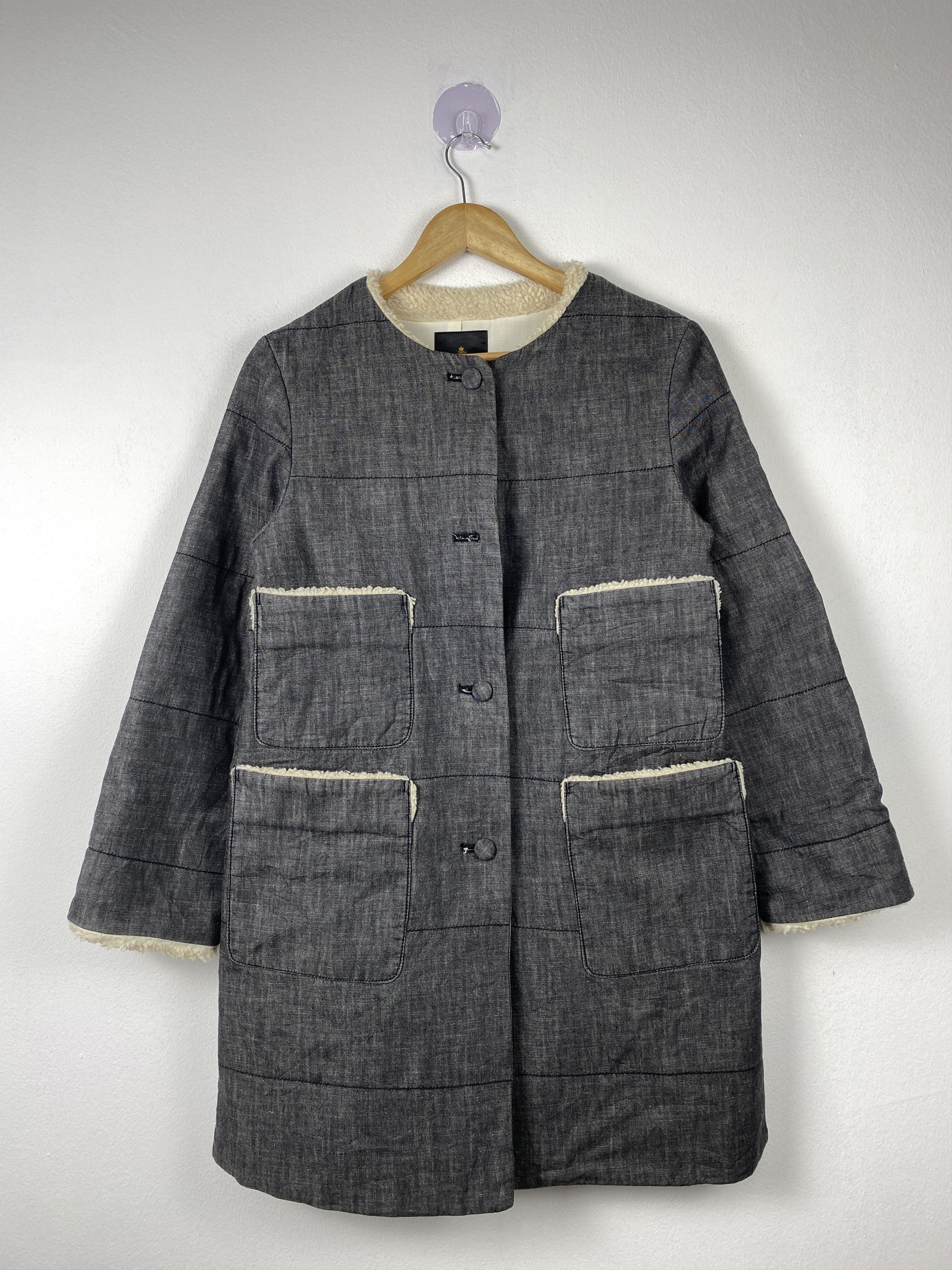 Japanese Brand Vintage The 1st Floor Puffer Button Up Long Jacket J1240 Size 3XL / US 20-22 - 1 Thumbnail