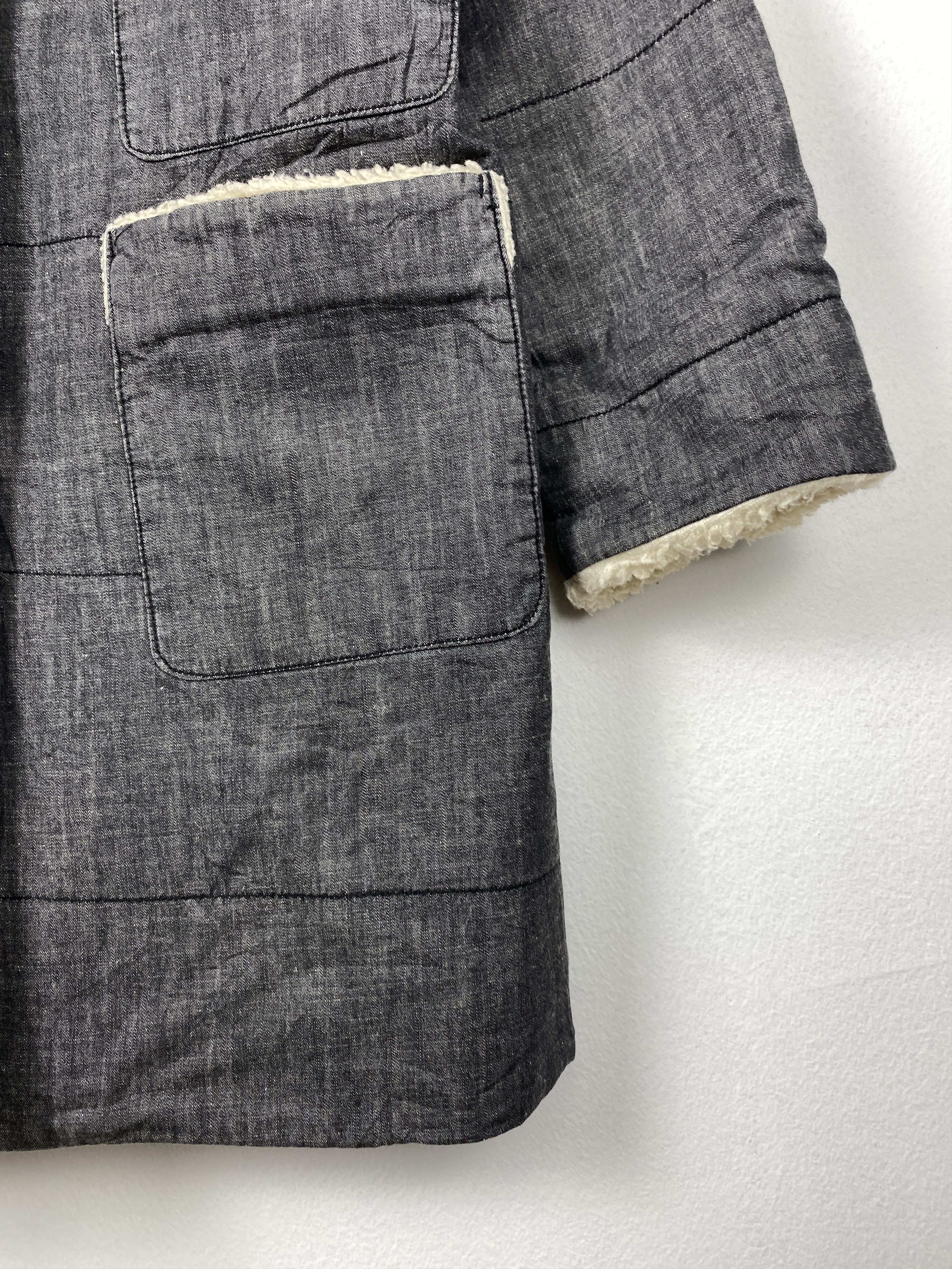 Japanese Brand Vintage The 1st Floor Puffer Button Up Long Jacket J1240 Size 3XL / US 20-22 - 4 Thumbnail