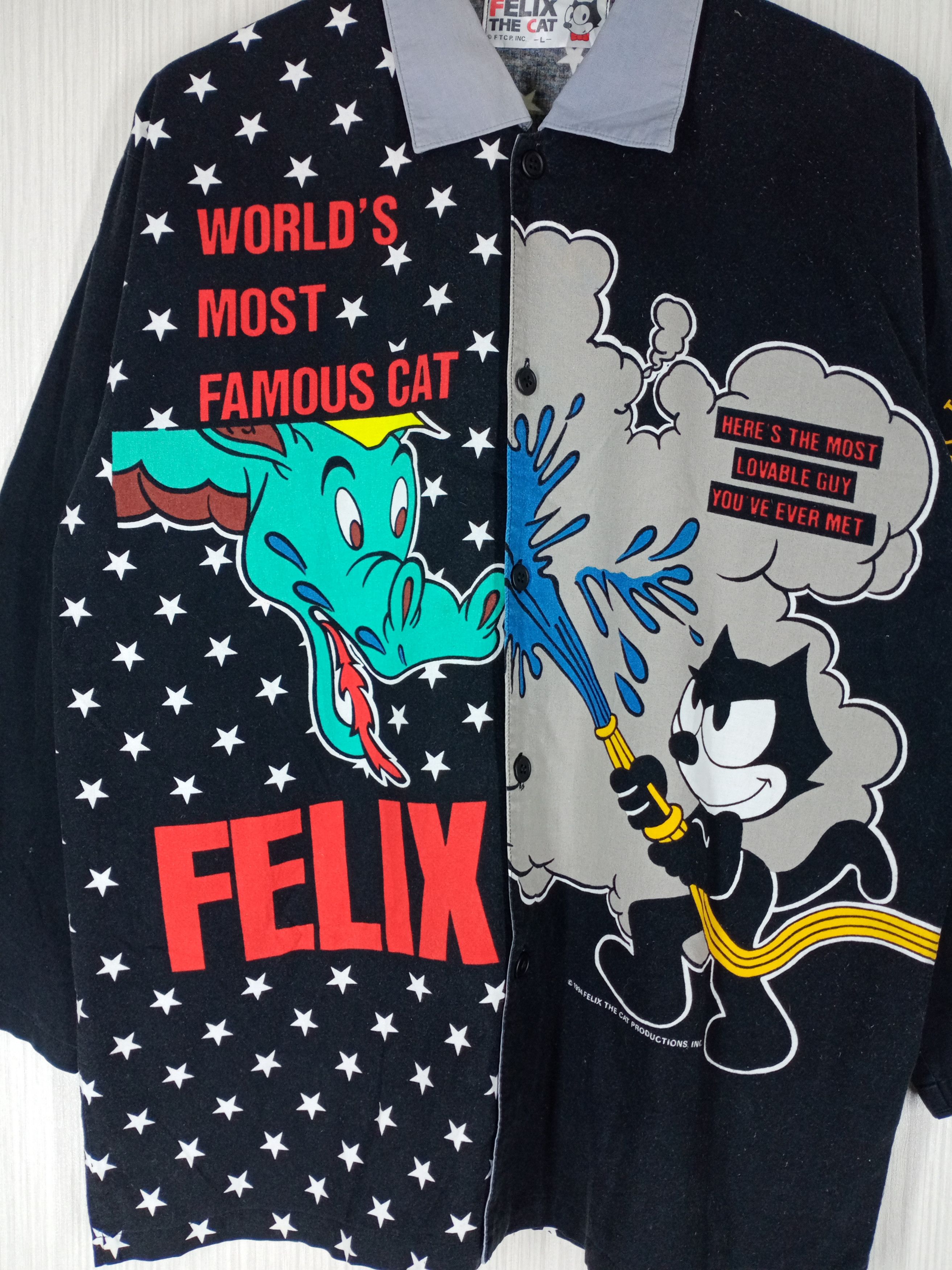 Cartoon Network × Japanese Brand × Vintage Rare Vintage 90s FELIX THE CAT Cartoon Comic Anime Size US L / EU 52-54 / 3 - 3 Thumbnail
