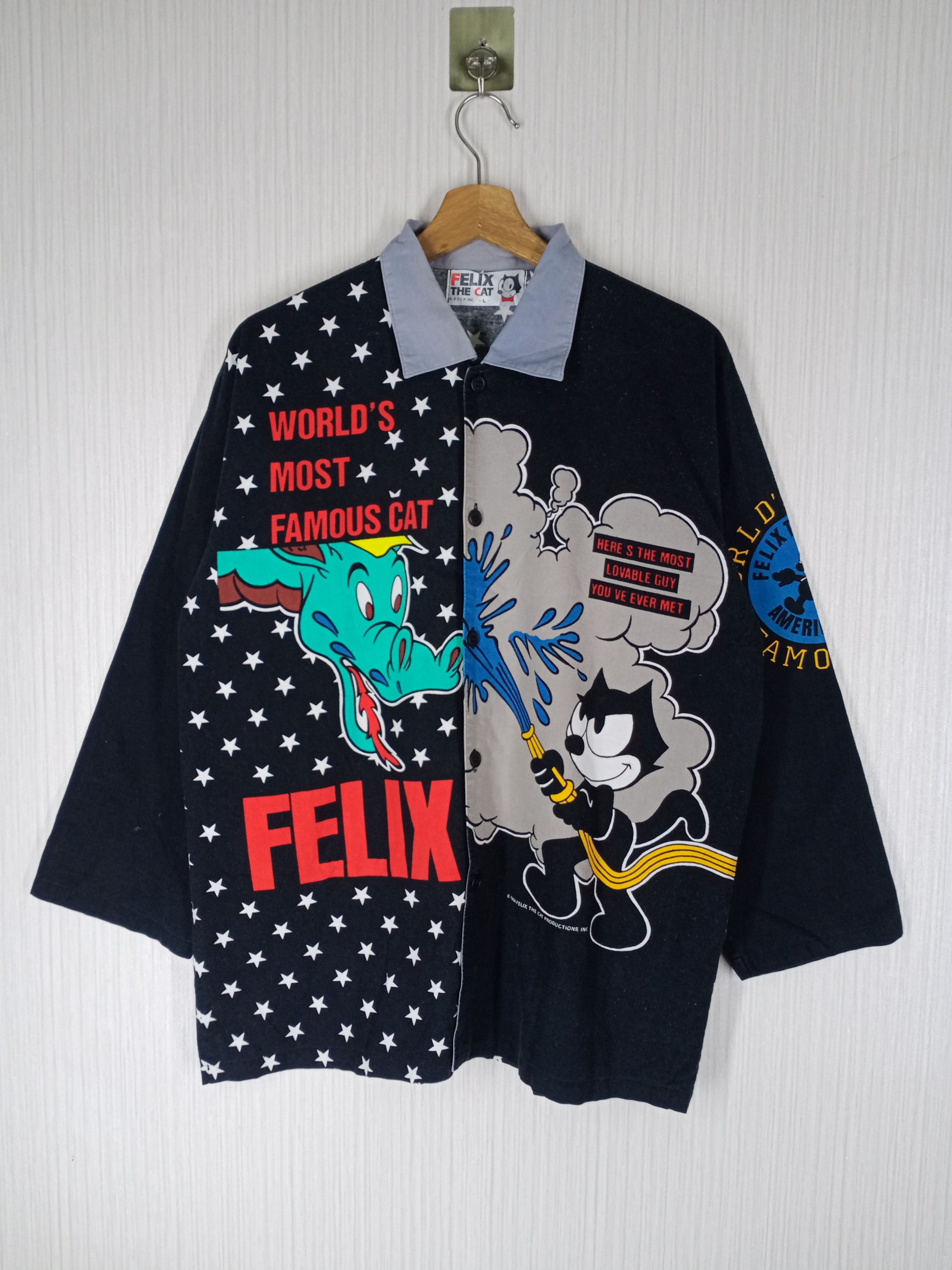 Cartoon Network × Japanese Brand × Vintage Rare Vintage 90s FELIX THE CAT Cartoon Comic Anime Size US L / EU 52-54 / 3 - 1 Thumbnail