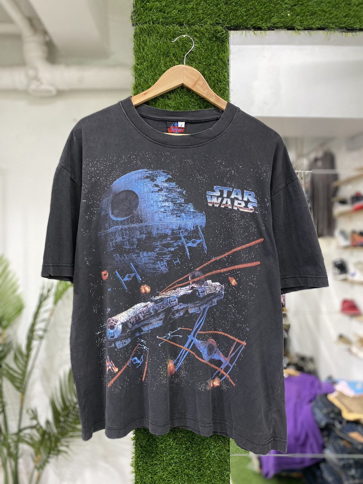 image of Movie x Star Wars Vintage X-Wing Star Wars in Black, Men's (Size Large)