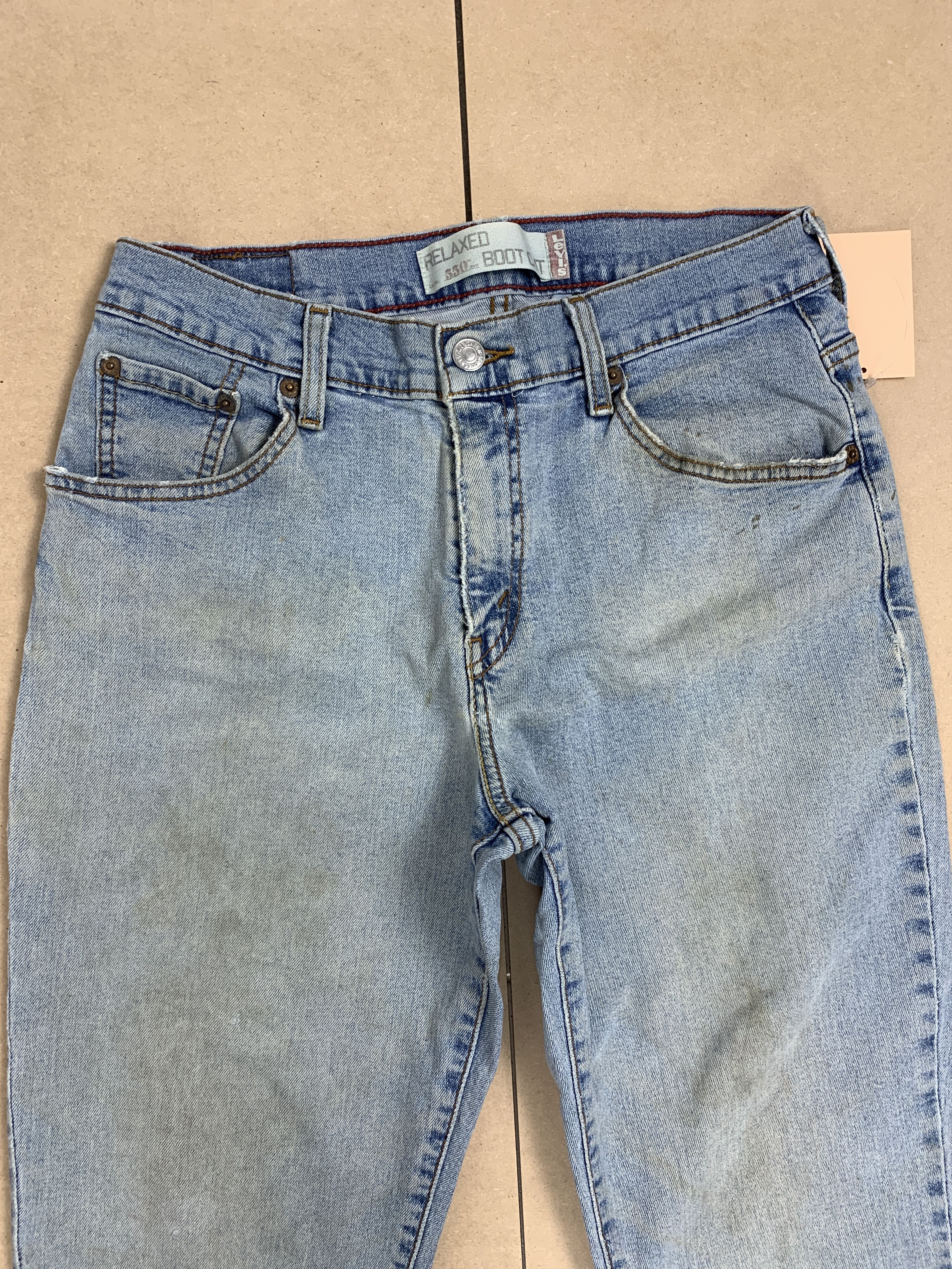 Levi's Vintage Levis 550 Boot Cut Stone Wash Jeans Size US 28 / EU 44 - 2 Thumbnail