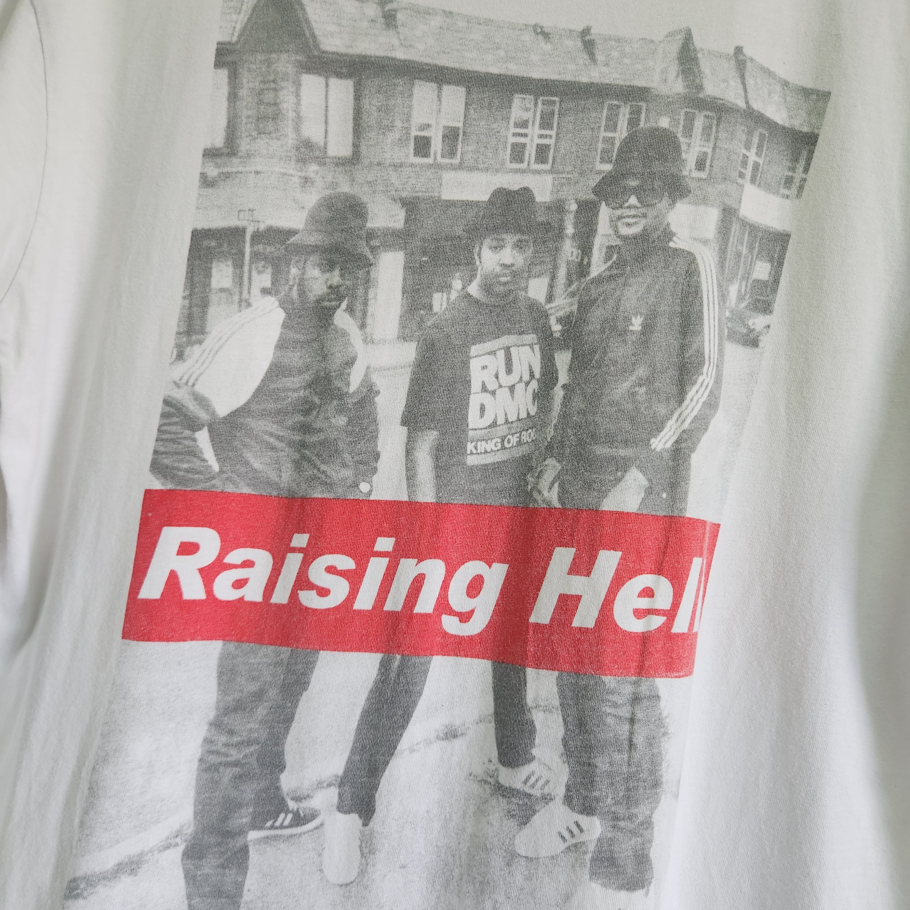 RUN DMC × Rap Tees Run DMC Raising Hell Big Printed White TShirt Size US M / EU 48-50 / 2 - 14 Thumbnail