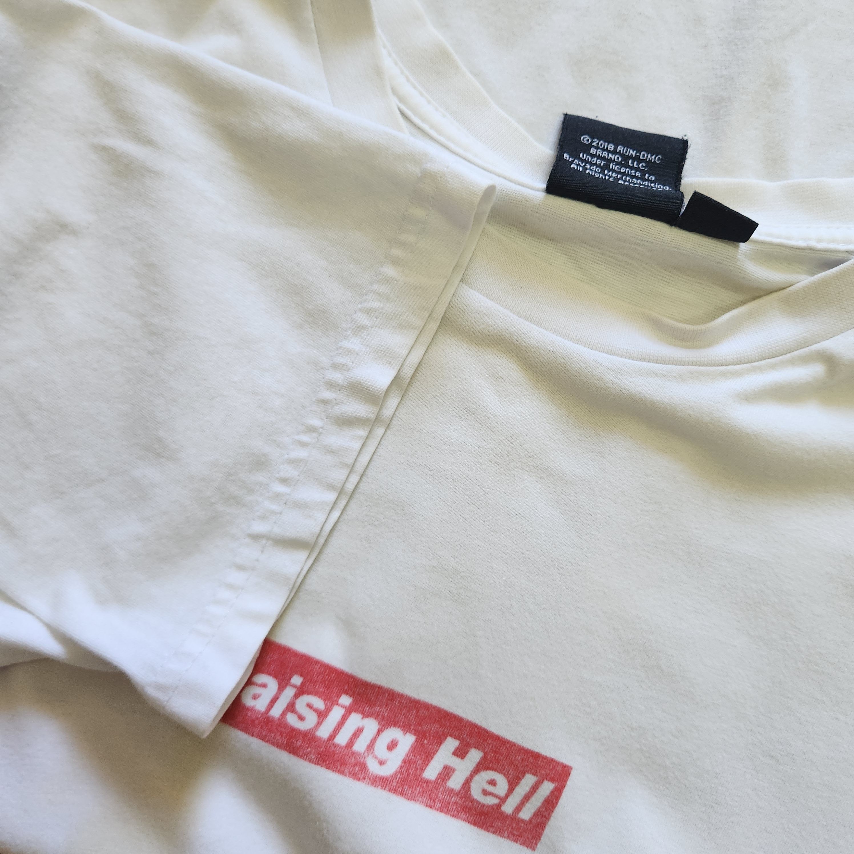 RUN DMC × Rap Tees Run DMC Raising Hell Big Printed White TShirt Size US M / EU 48-50 / 2 - 9 Thumbnail