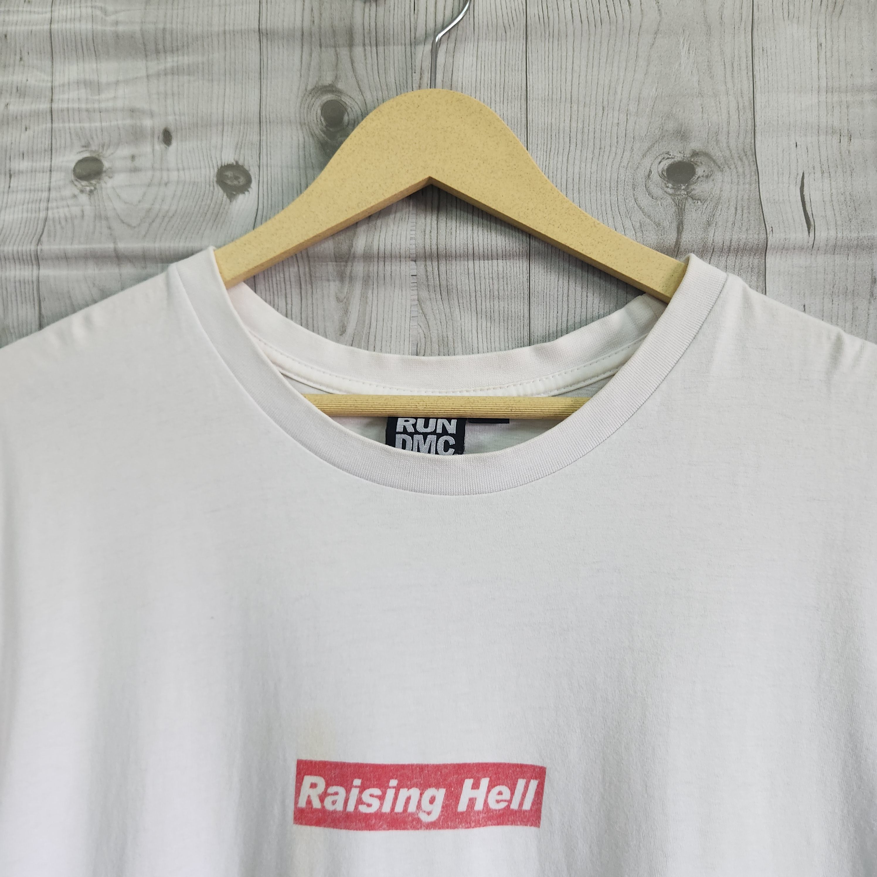 RUN DMC × Rap Tees Run DMC Raising Hell Big Printed White TShirt Size US M / EU 48-50 / 2 - 6 Thumbnail
