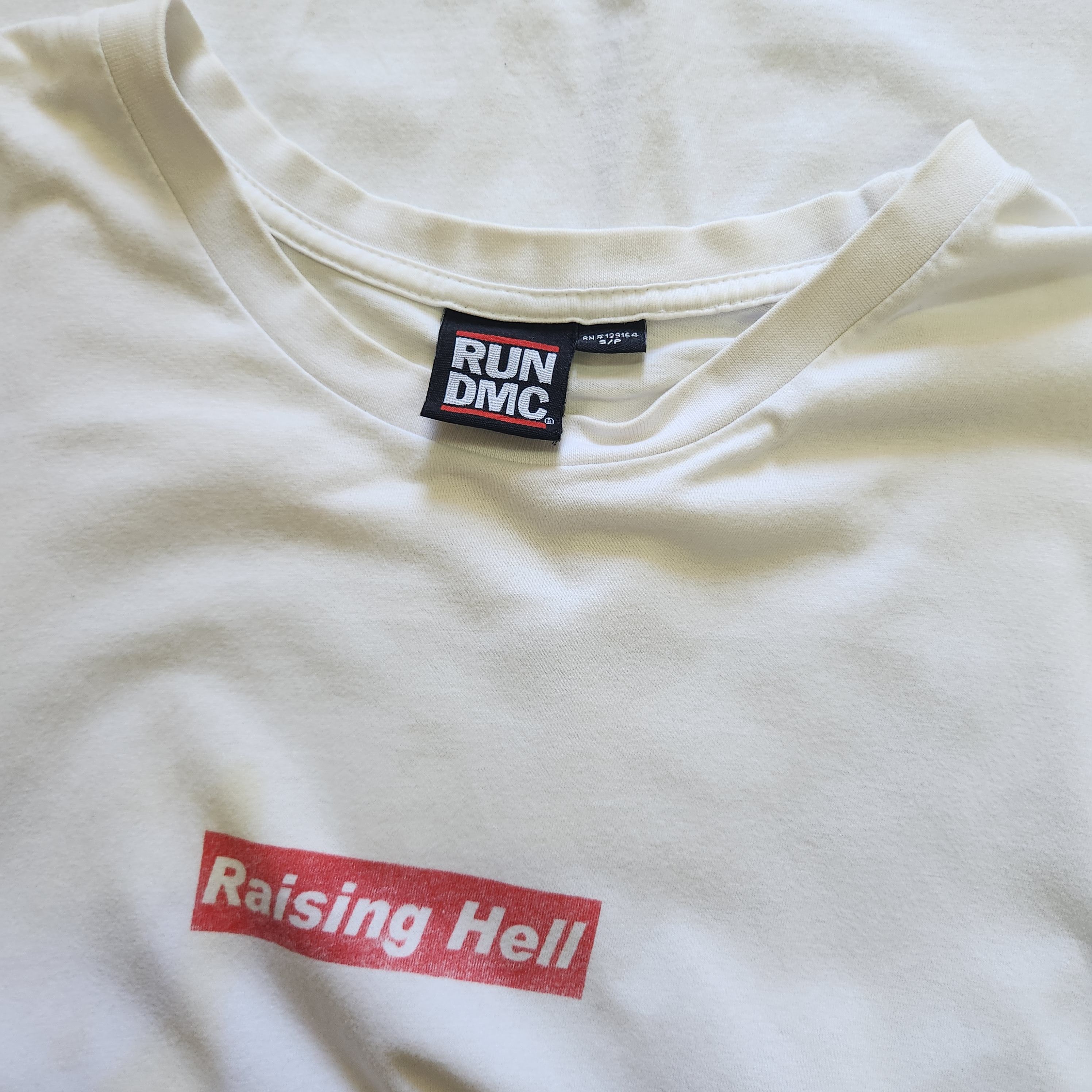 RUN DMC × Rap Tees Run DMC Raising Hell Big Printed White TShirt Size US M / EU 48-50 / 2 - 12 Thumbnail