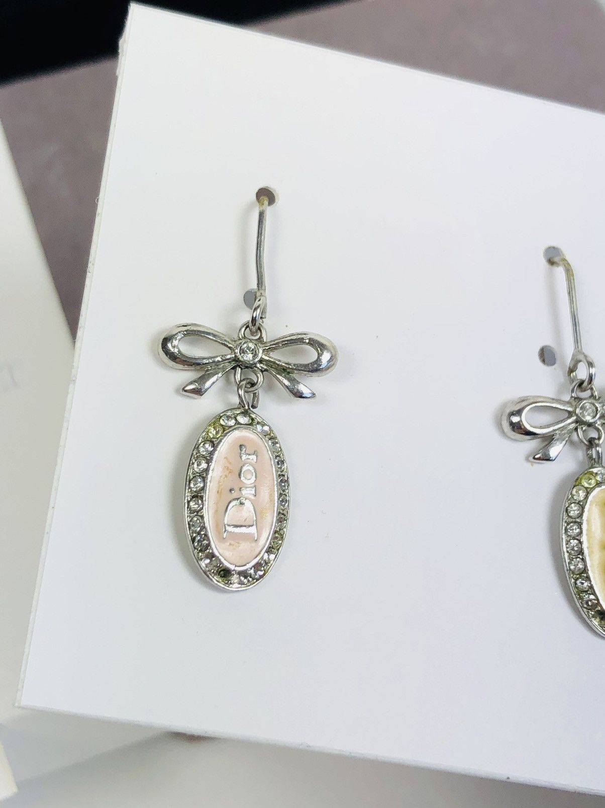Dior Dior 2004 encrusted logo ear rings Size ONE SIZE - 3 Thumbnail