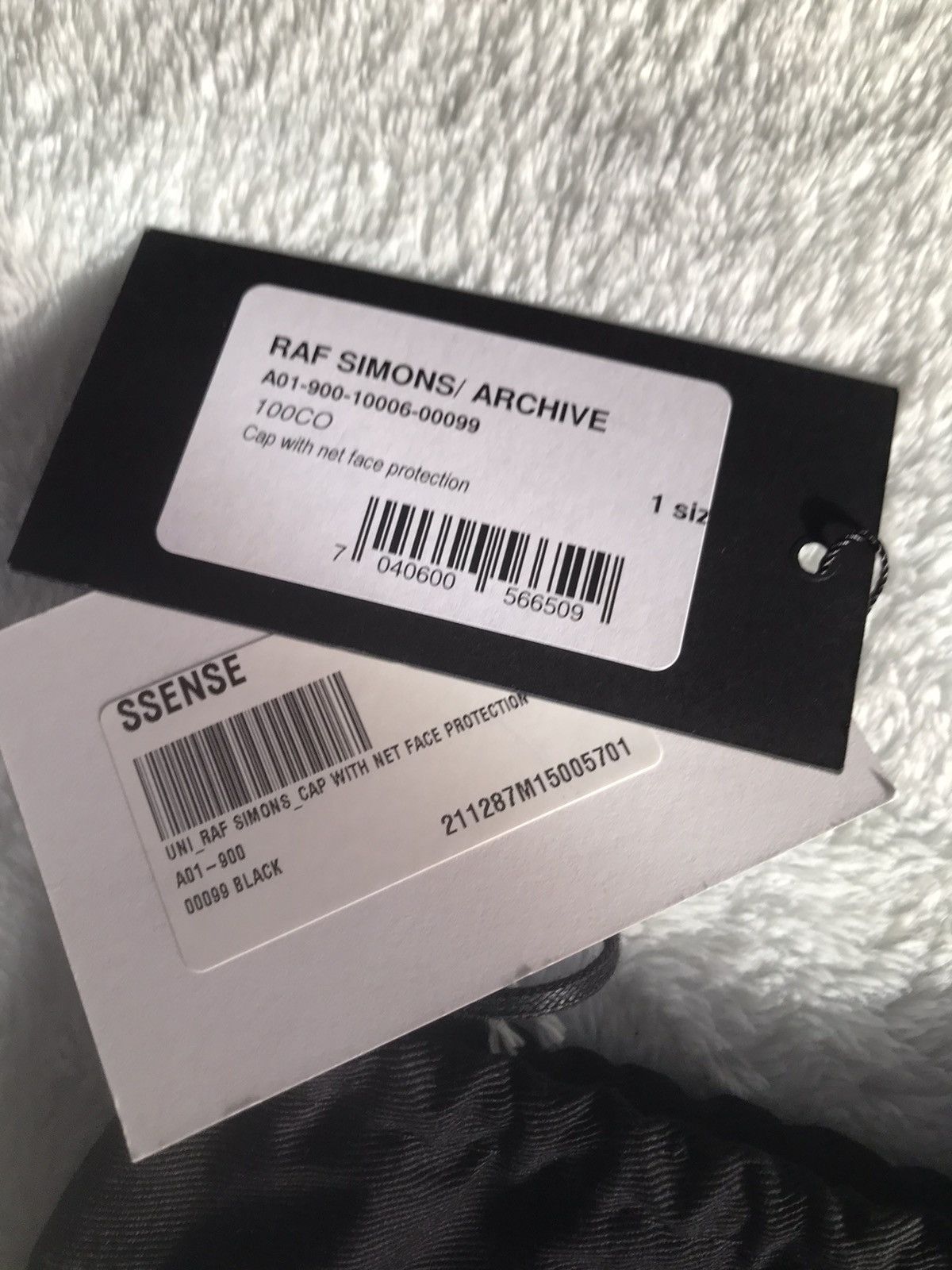 Raf Simons Raf Simons Archive Redux CAP WITH NET FACE PROTECTION Size ONE SIZE - 3 Thumbnail