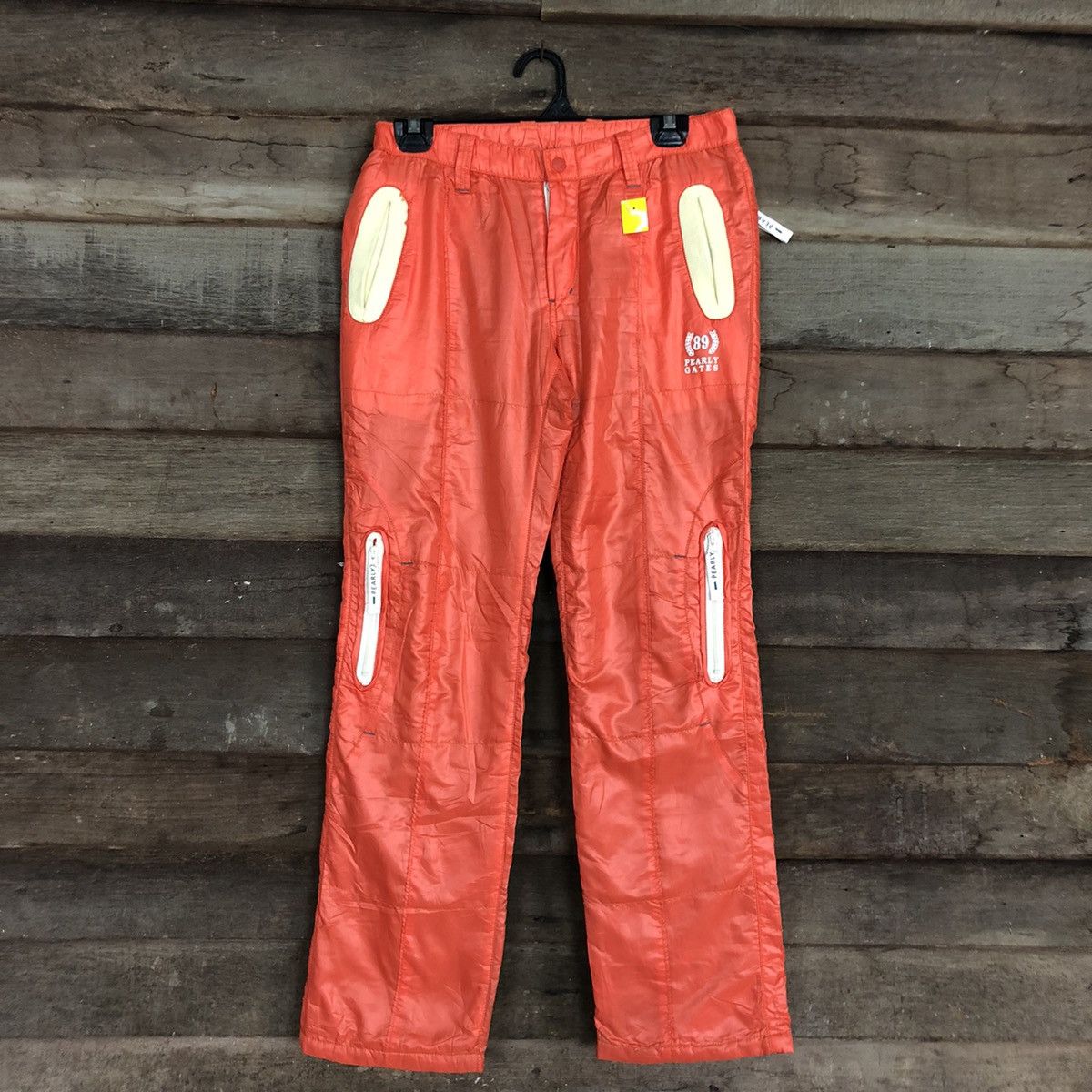 Japanese Brand Pearly Gates Orange sport winter Multipocket Pants #3004 Size US 29 - 1 Thumbnail